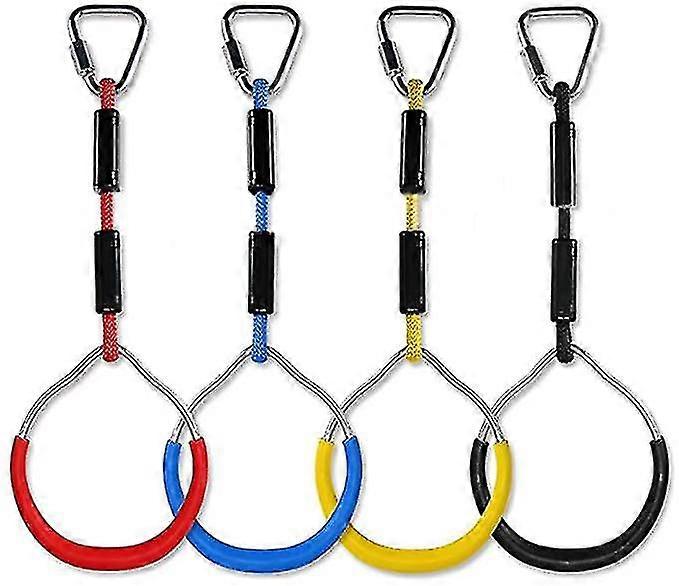 Multifunctional Kids Climbing Rings Swing with Plastic Rings Max Load: 160 Kg - Suitable for Ninja Training - Obstacle Garden Swing