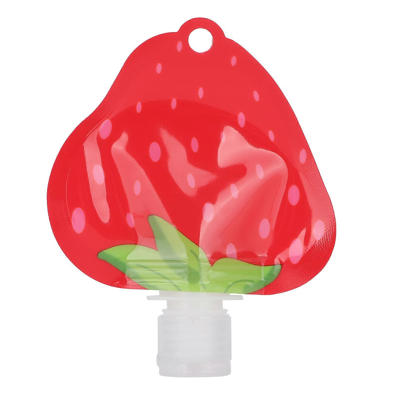 Squeezable Refillable Travel Containers - Red Strawberry