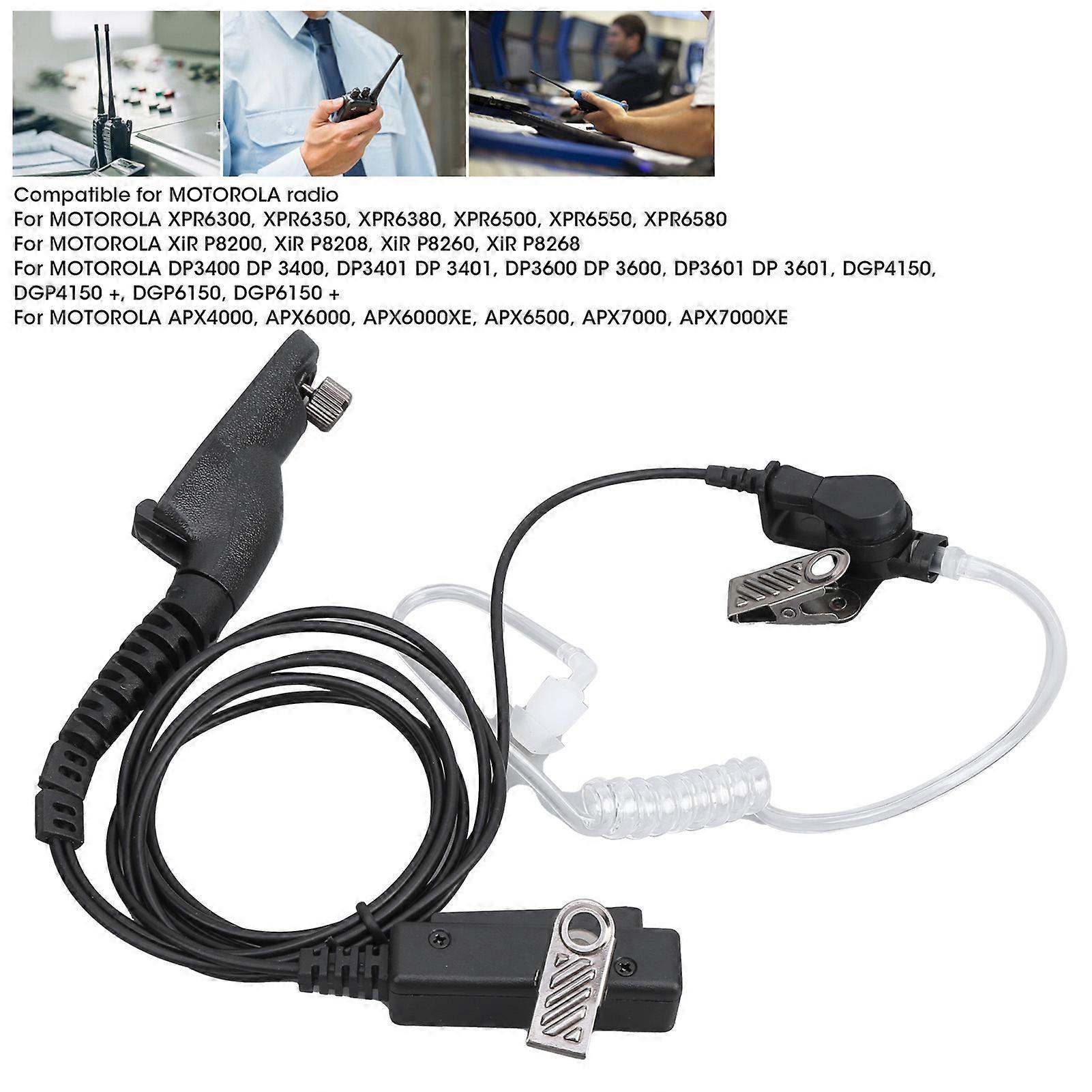 Walkie Talkie Headphone with Microphone PPT Acoustic Tube For Motorola APX4000/APX6000