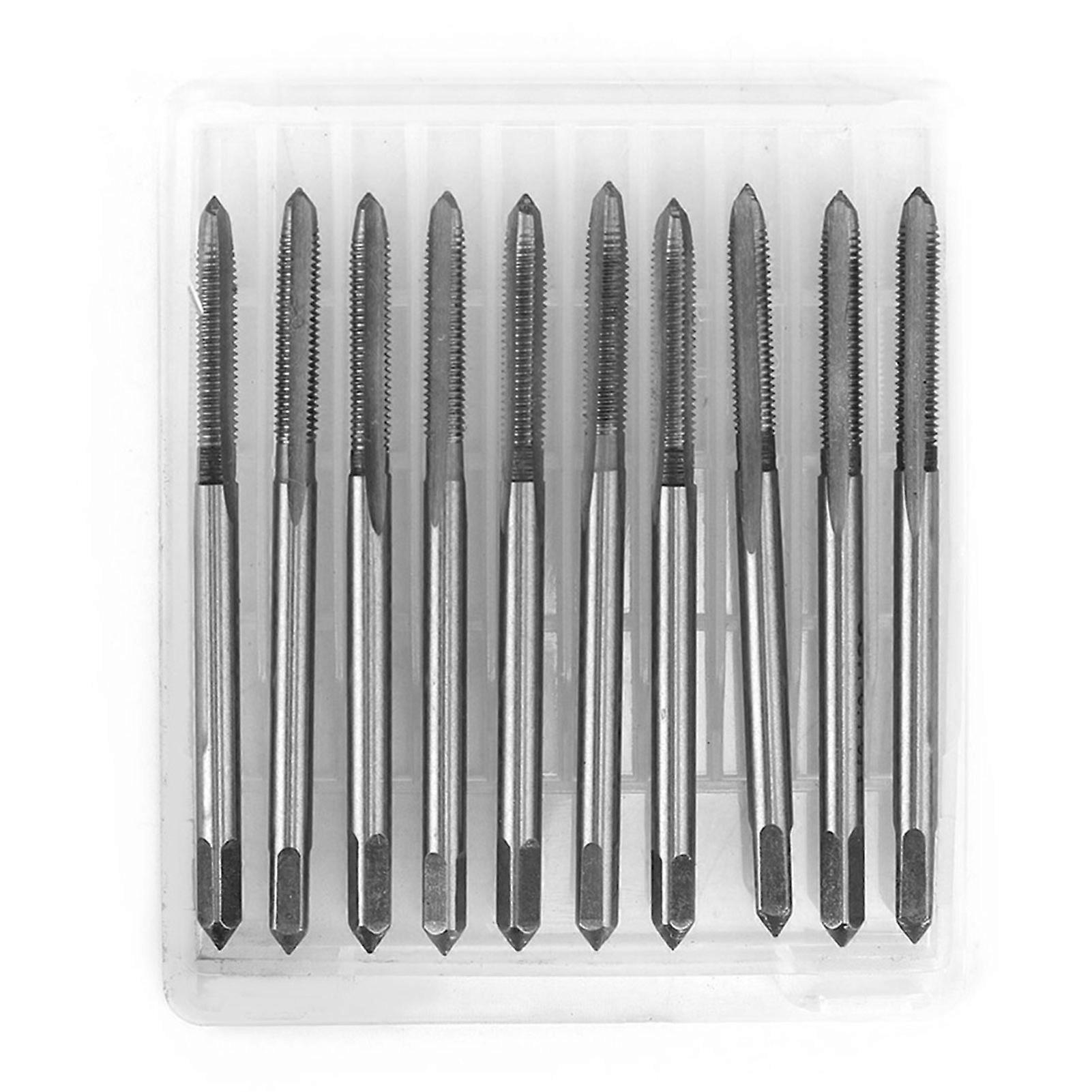 10pcs Metric Screw Thread Machine Tap HSS Straight Flute Tapping Tool M3 M8 M10 M12