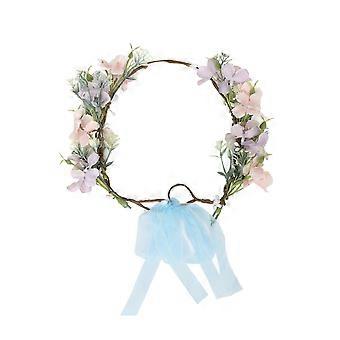 Bandeau de fleur Apparence élégante réglable Finition exquise Couronne de guirlande florale pour les festivals de fête de mariageYMMR)