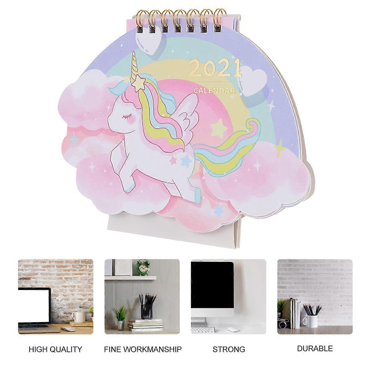 Creative Table Calendar Desk Calendar Home Use Ink Printing Plan Recording 1Pc