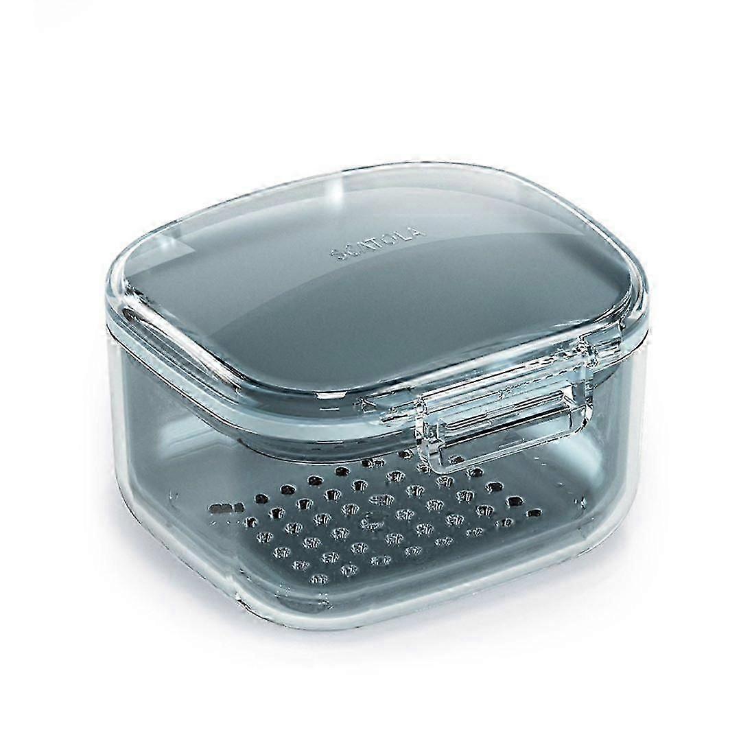 Denture Bath Case Cup Box Holder Storage Soak Container with Strainer, False Teeth Storage Box Holder