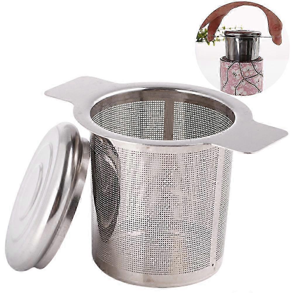 Stainless Steel Tea Mesh Strainer & Infuser with Lid - Durable Nontoxic Tea Filter for Perfect Brewing & Flavor Extraction