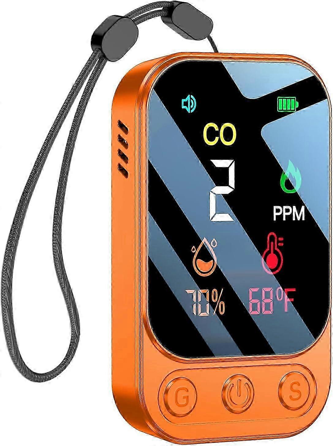 Portable CO Detector Carbon Monoxide Detector, Mobile CO Warner Carbon Monoxide Warning Detector, CO Meter SZRH A-F
