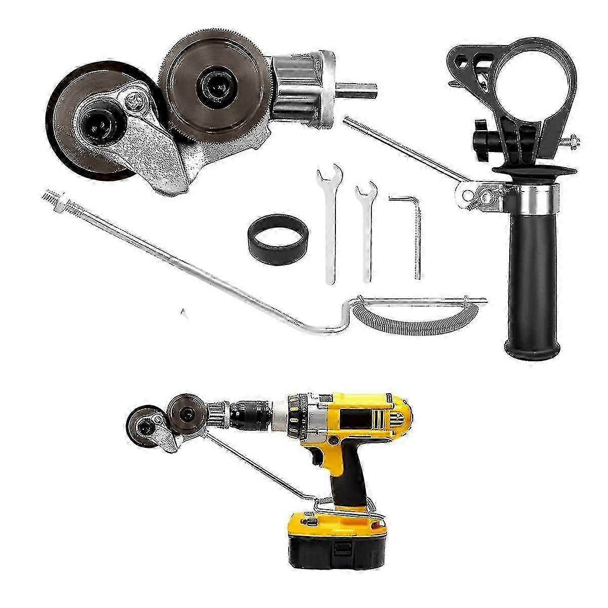 Elektrisk drill, platekuttertilbehr Metallkutter Platekutter Bortilbehr Dobbelthode