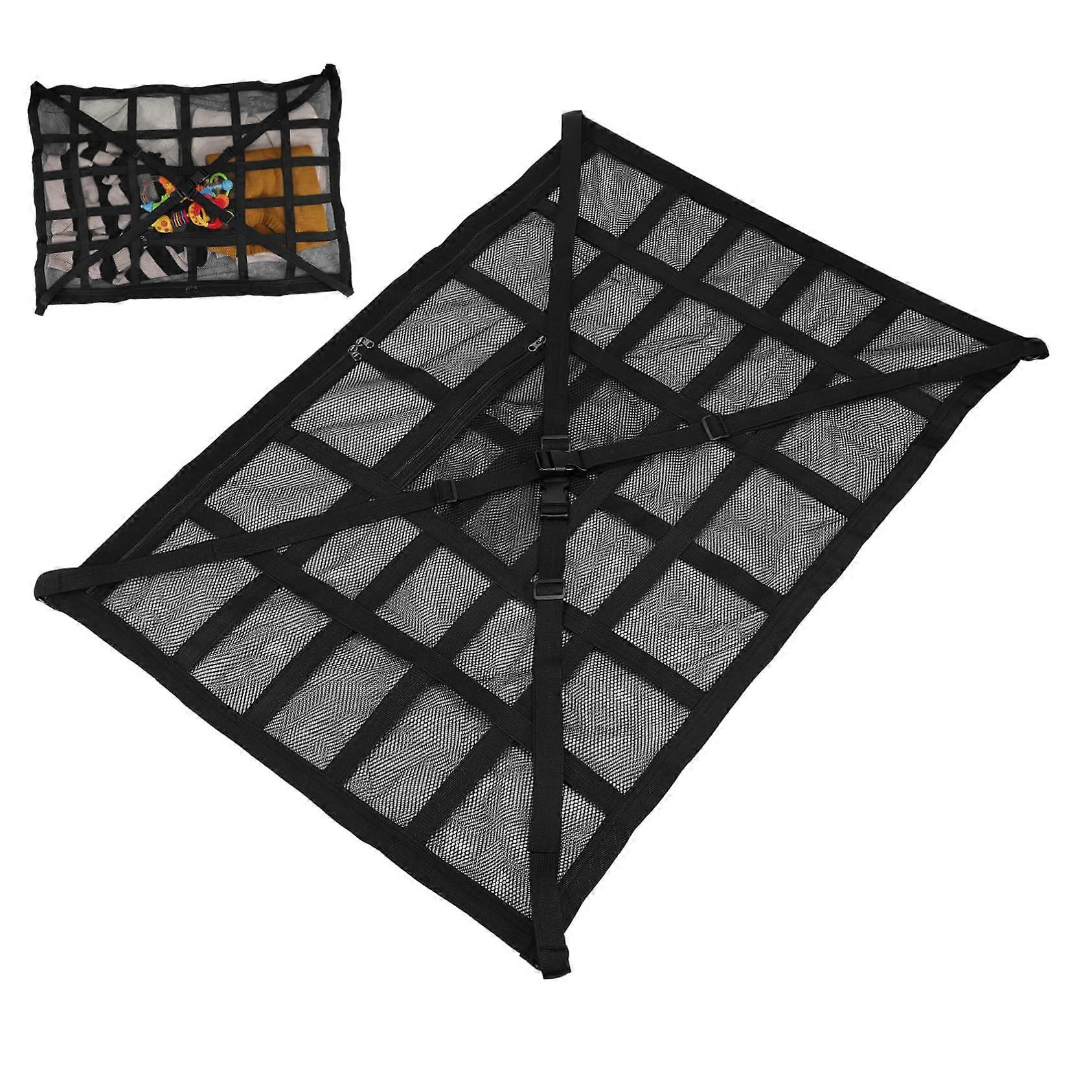 Storage bag for car accessories small mesh trunk inner roof truck organizer vehicle cargo baskets car ceiling storage net bag black fleece