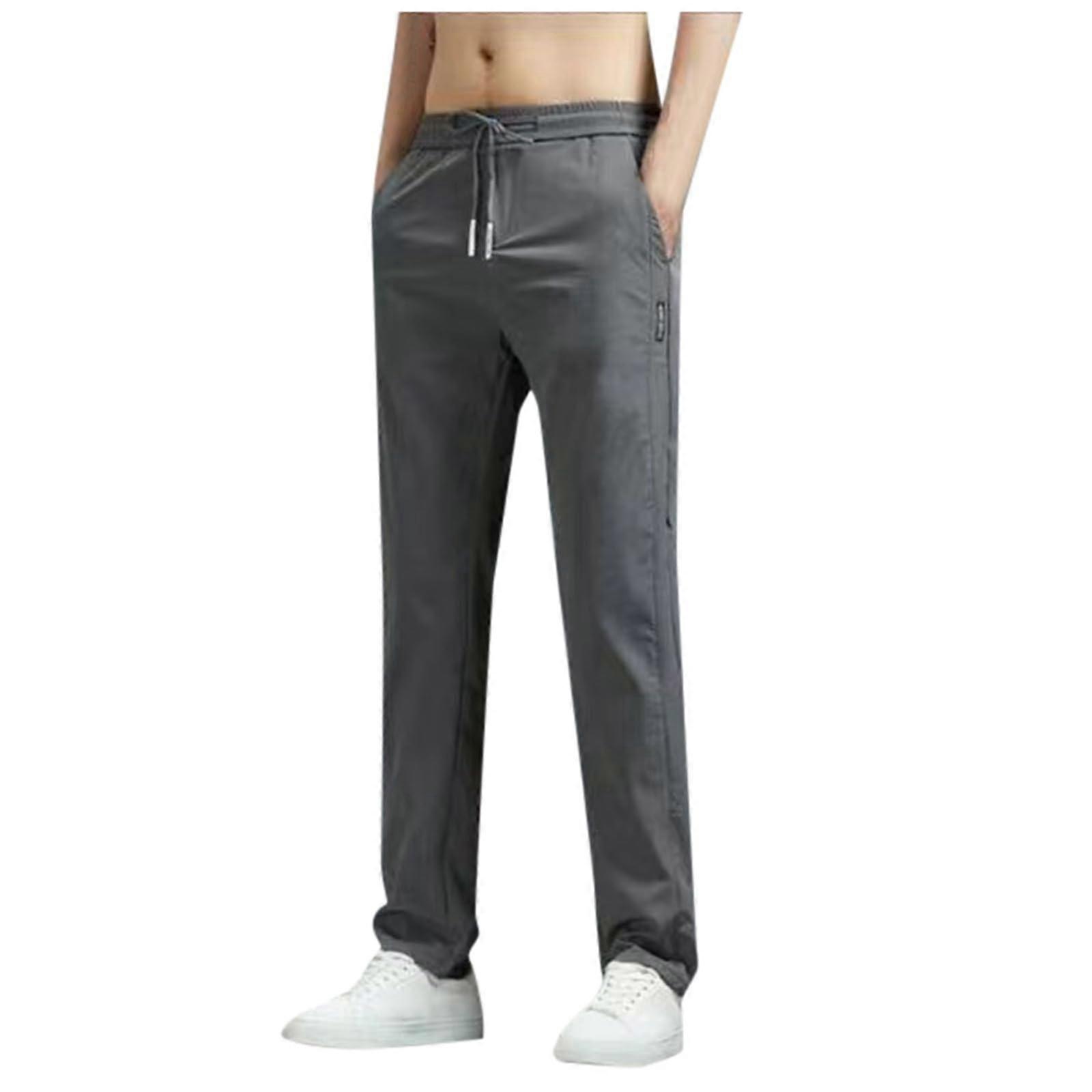 Cargohose Herren Baggy Jogginghose 3XL Dunkelgrau Baumwolle Weite Bein Sporthose mit Taschen Haremshose Stretch Freizeithose