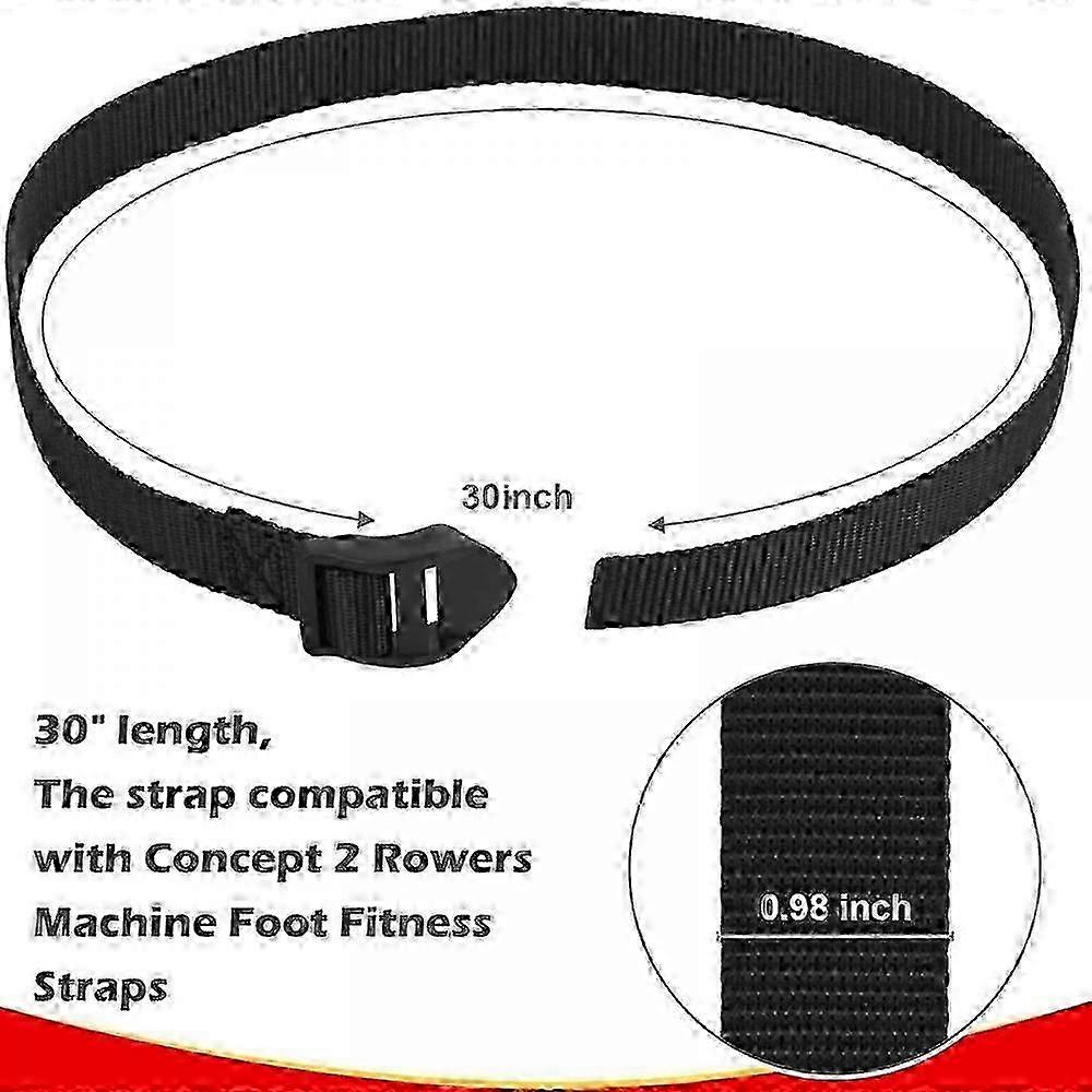ZENGO 2-pack Rowing Machine Foot Straps, Adjustable Fitness Straps For Rowing Machines