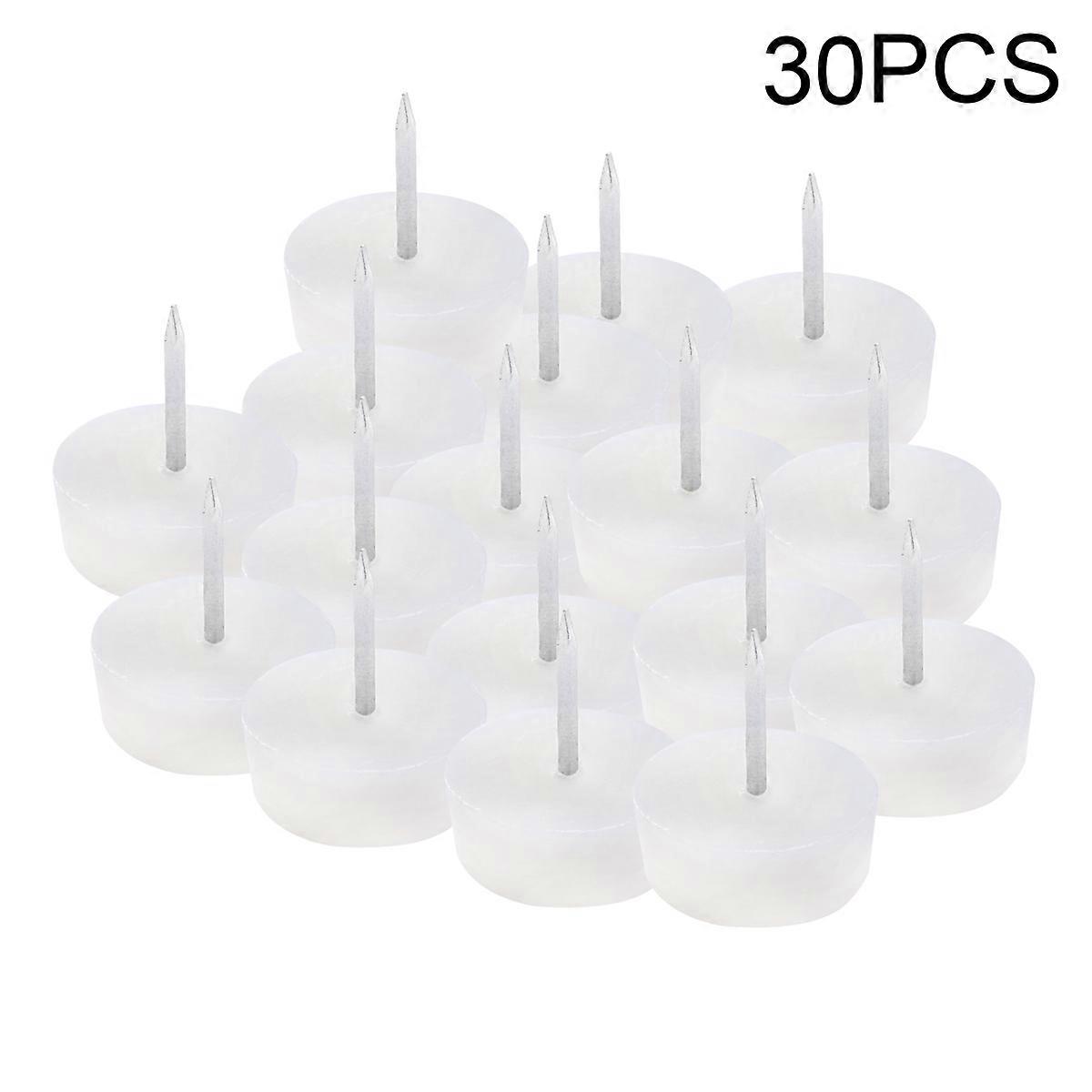 30 PCS 10x24mm Furniture Nail Nylon Sofa Nails Tacks Decorative Sofa Furniture Tacks (White)