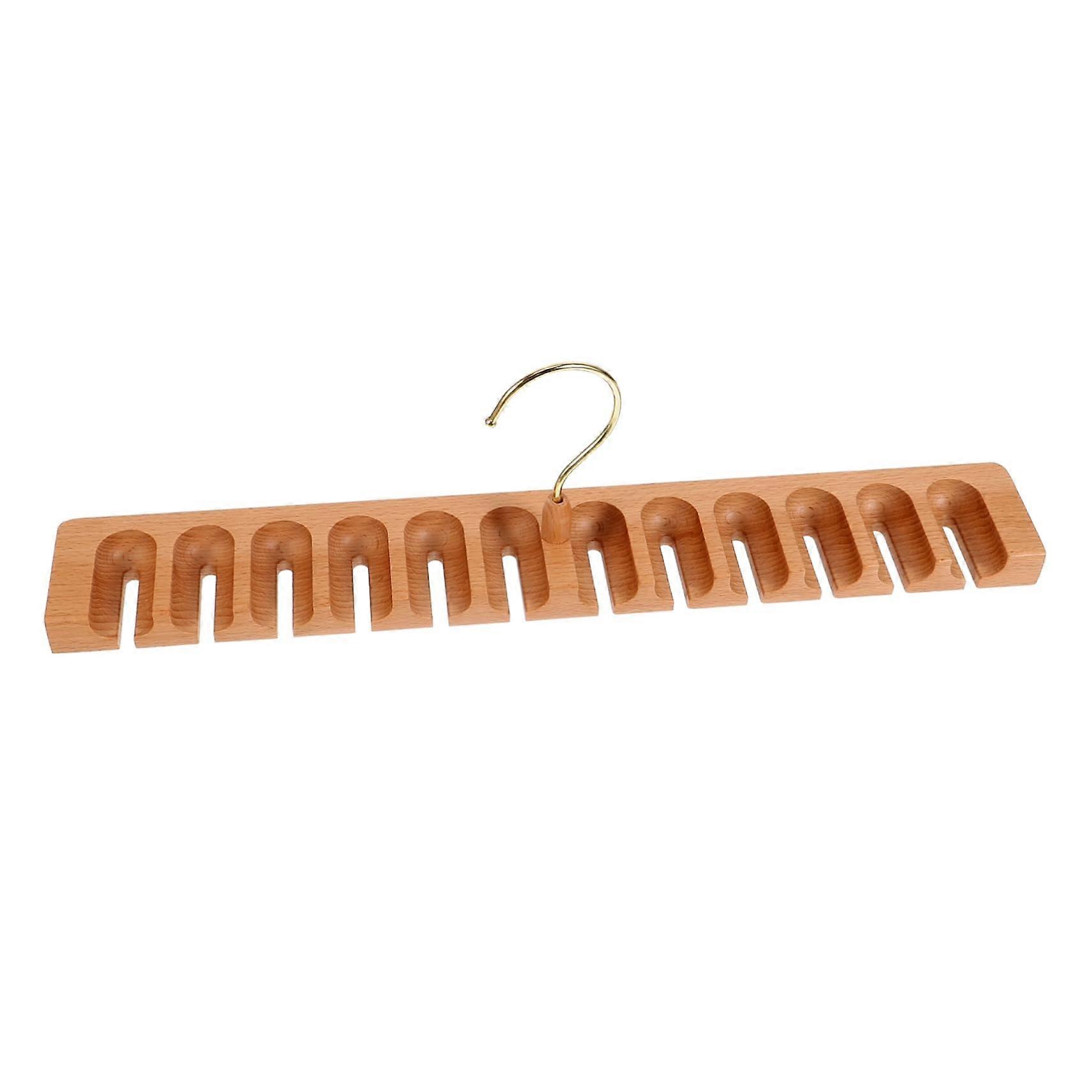 Belt Hanger Made of Beech Wood - Space-Saving Belt Organizer for Closet, Versatile Use at Home and Hotels
