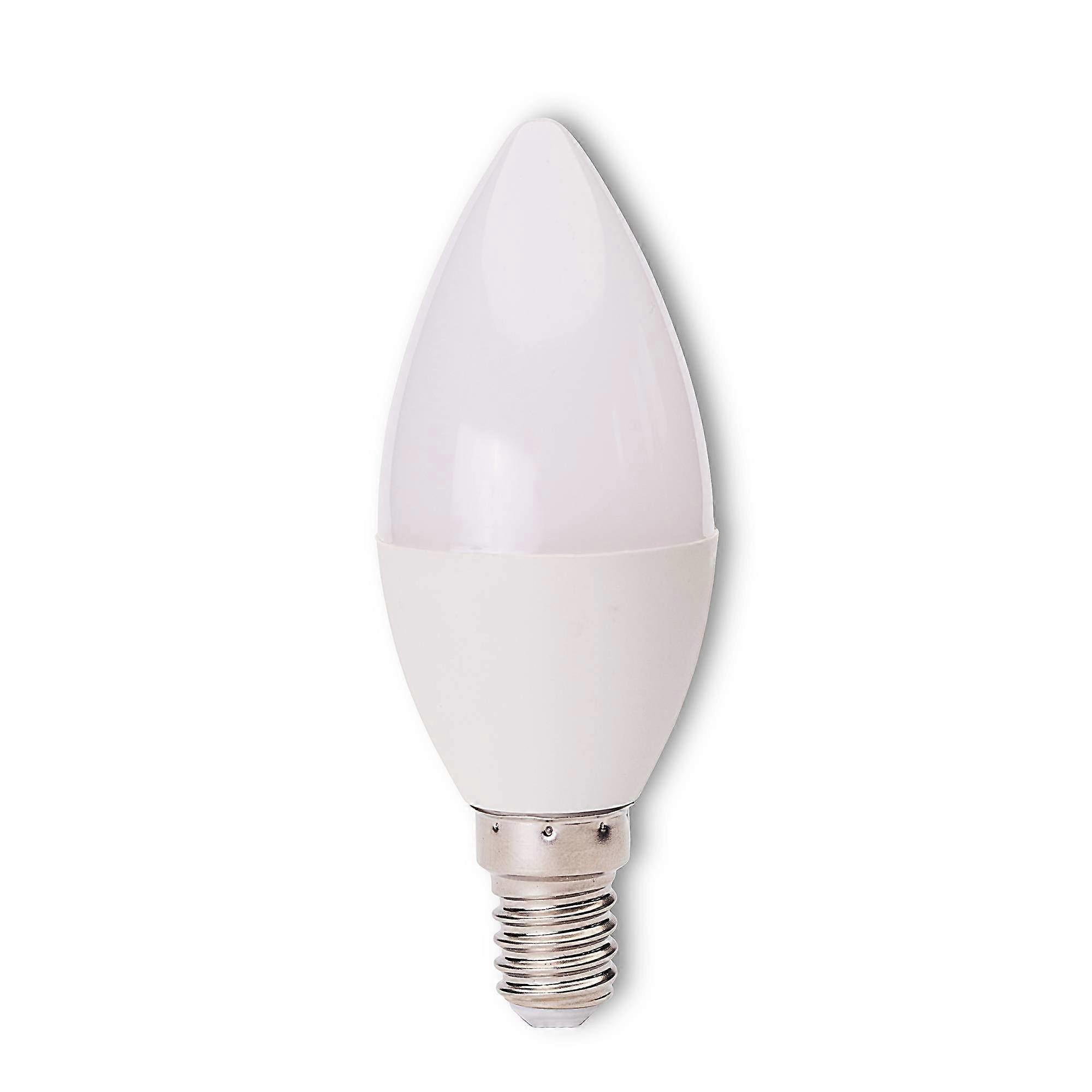 E14 LED Light Bulb 9W Neutral White Plastic Candle Bulb, E14 Base, Candle Style