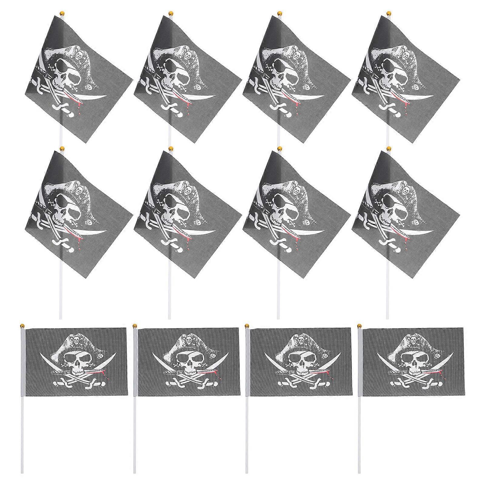 Pirate Flag Convenient Hand Flags for Decoration 30Pcs Assorted Color Small Flags