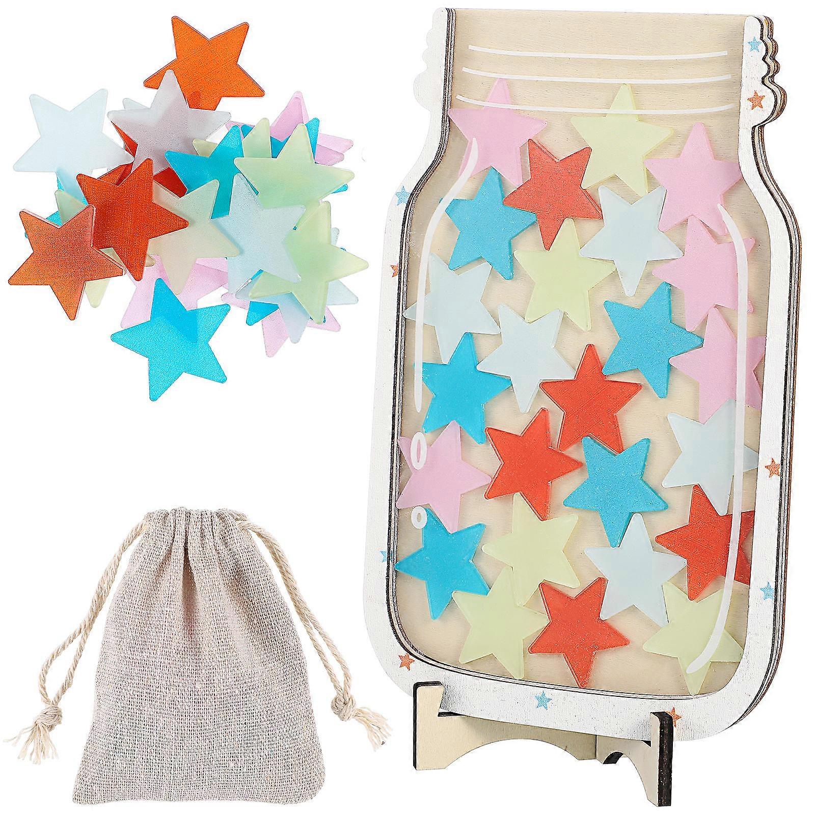 Star Reward Jar Behavior Recognition Motivation Tool For Classroom .00X13.60X0.90CM Adorable Design 1Set