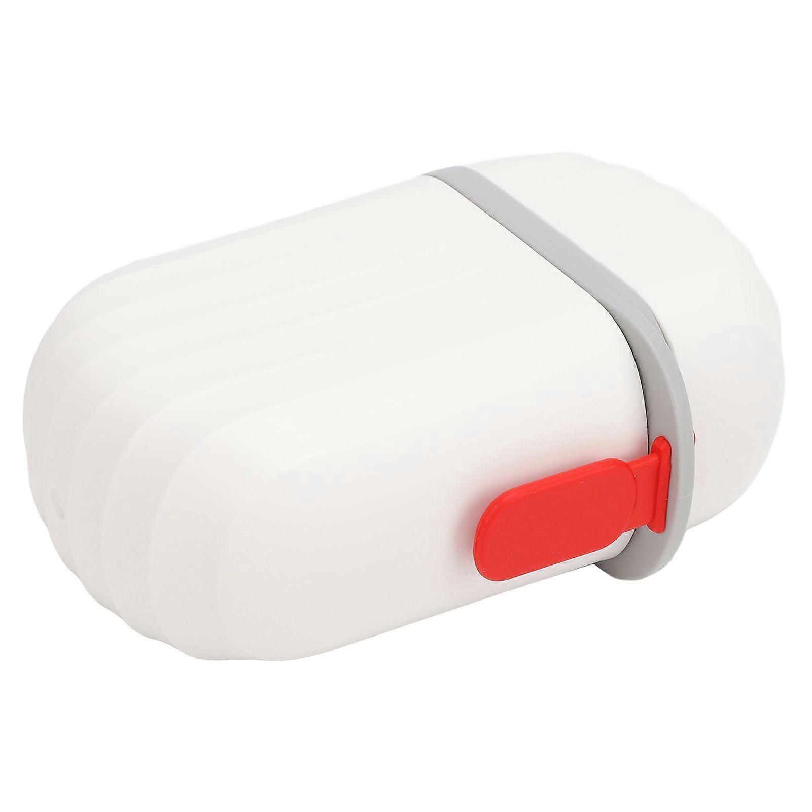 Travel Soap Case PET Leakproof Portable Soap Container with Lid Draining Tray for Traveling Camping Gym White