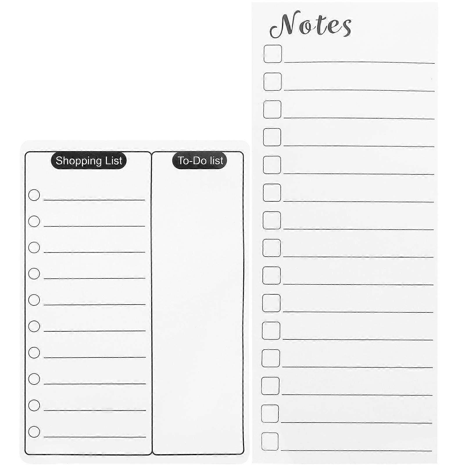 Magnetic Memo Board Refrigerator Message Board Erasable Writable Planning Tool 30X12CM 2Pcs