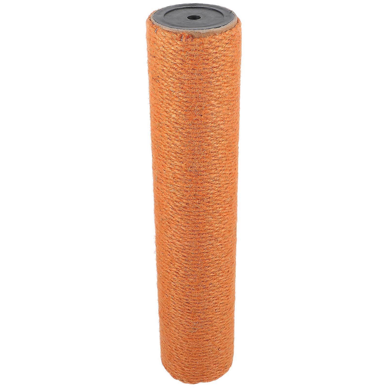 Extend Cat Scratching Post with Thick Orange Wood and Hemp Rope for Indoor Use 1 Piece