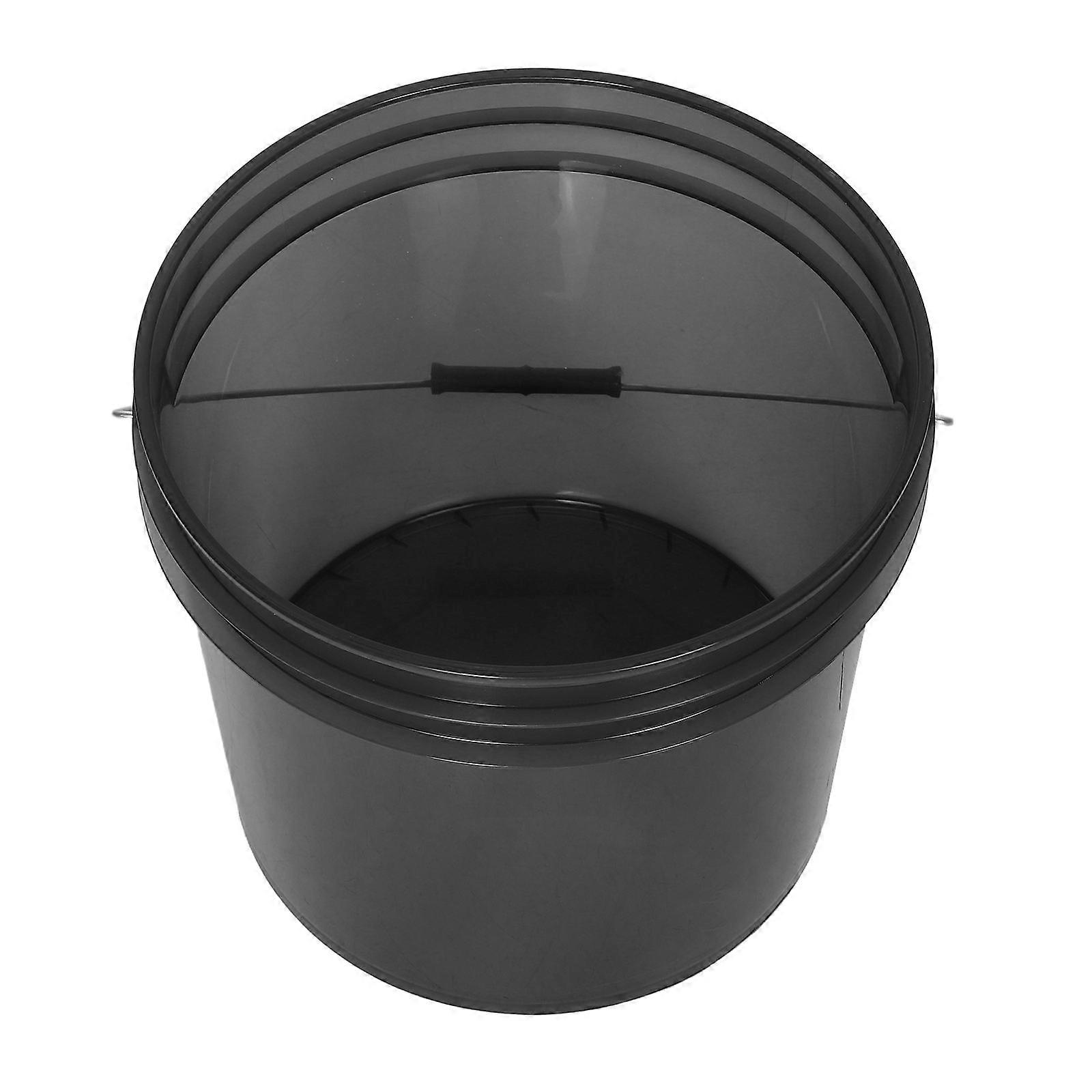 Black PP Multipurpose Cleaning Bucket with Sturdy Handle for Storage Use 13L