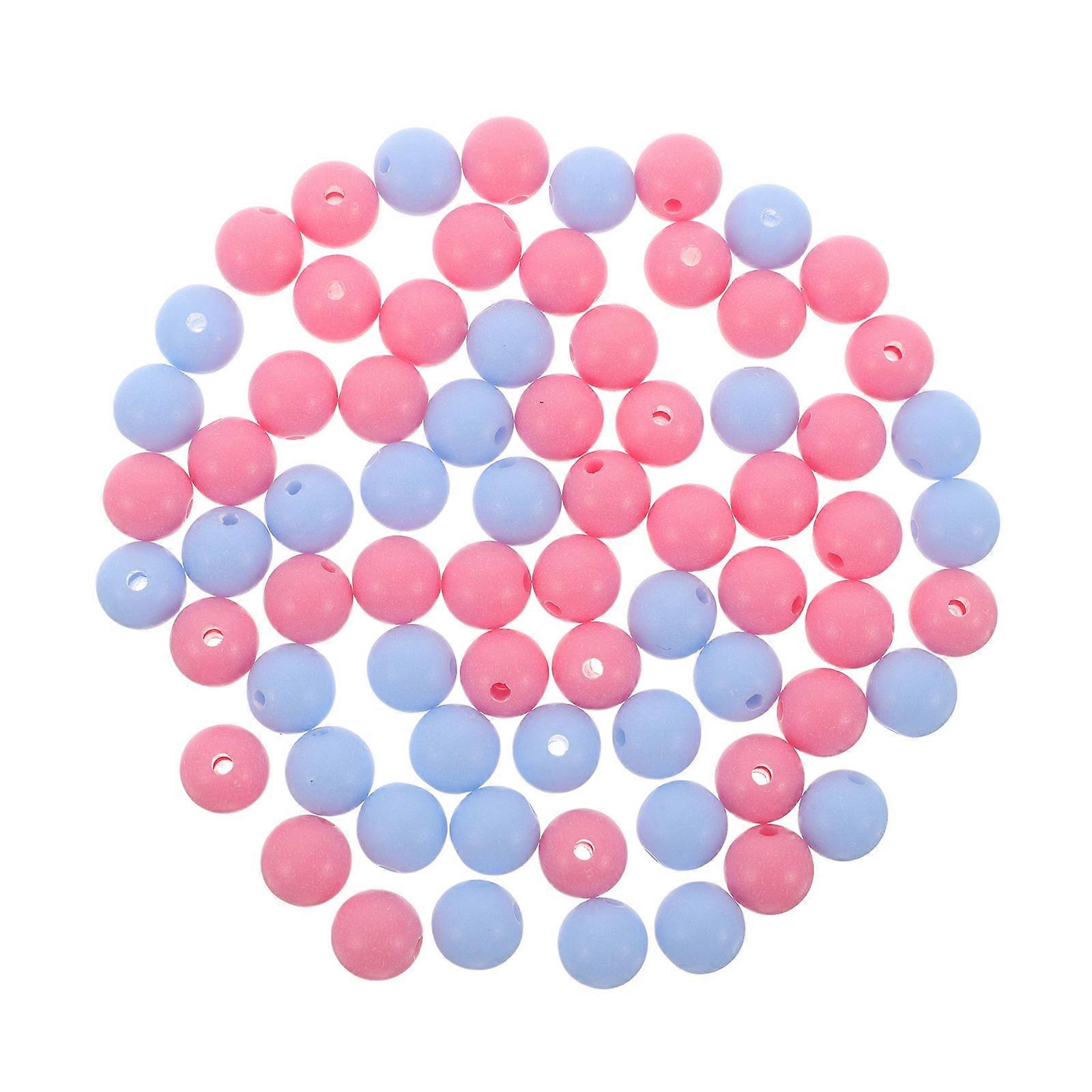 DIY Accessories Acrylic Beads for Bracelets and Necklaces Matte Finish Round Beads Assorted Color 0.80X0.80X0.80CM Jewelry Making 600PCS