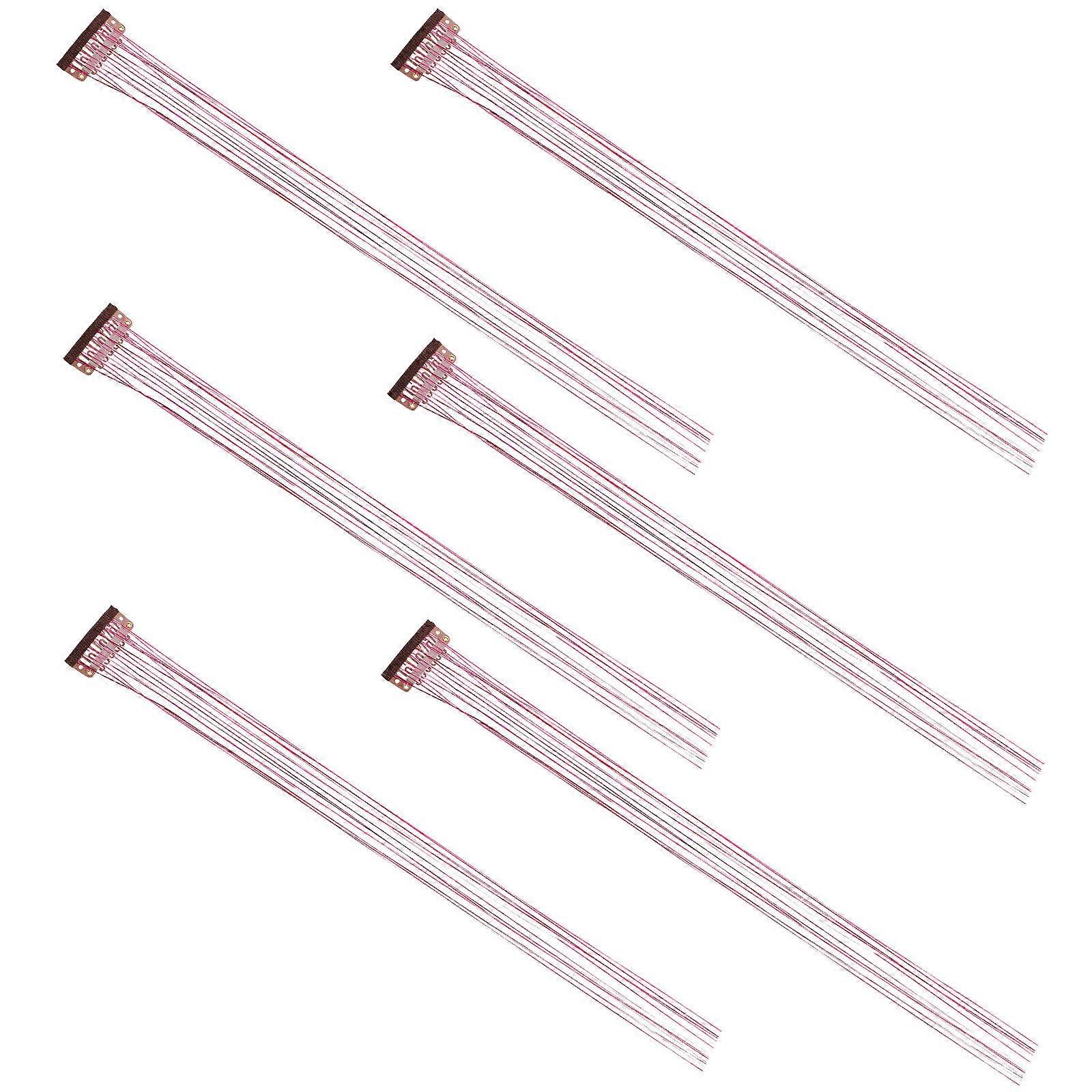 Here's a polished and professional product description based on your input:
**6pcs Fairy Hair Tinsel Extensions – Sparkling Glitter Hair Strands