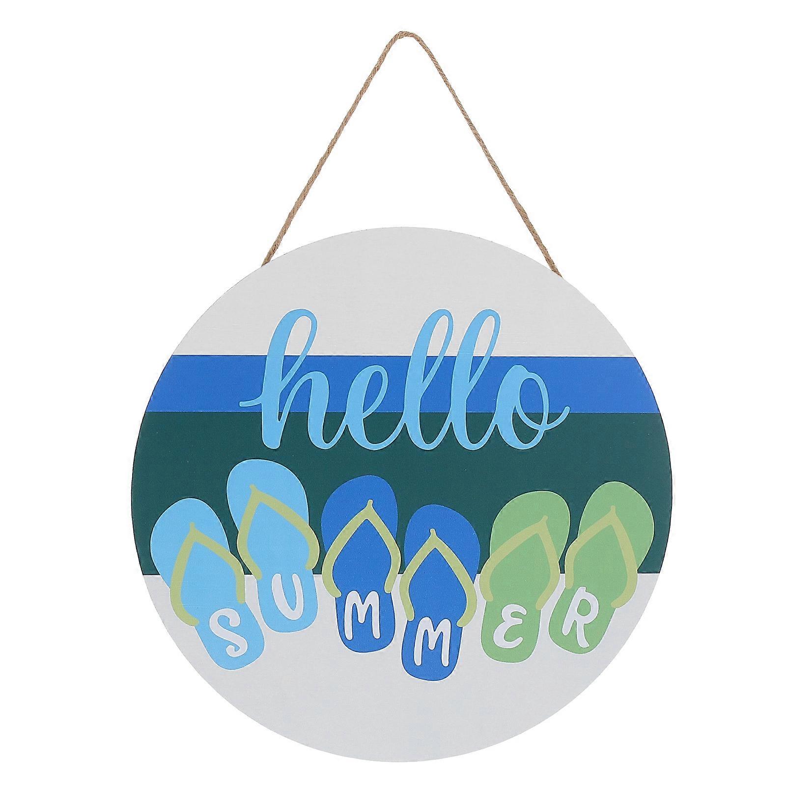 Blue Welcome Door Hanging for Decoration with Excellent Craftsmanship Details and Safe Plastic