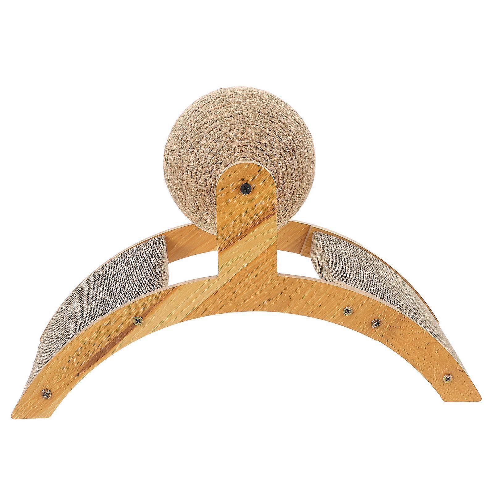 Durable Sisal Cat Scratching Ball with Frame, Interactive Vertical Ferris Wheel Toy for Indoor Cats and Kittens, Promotes Claw Health and Self