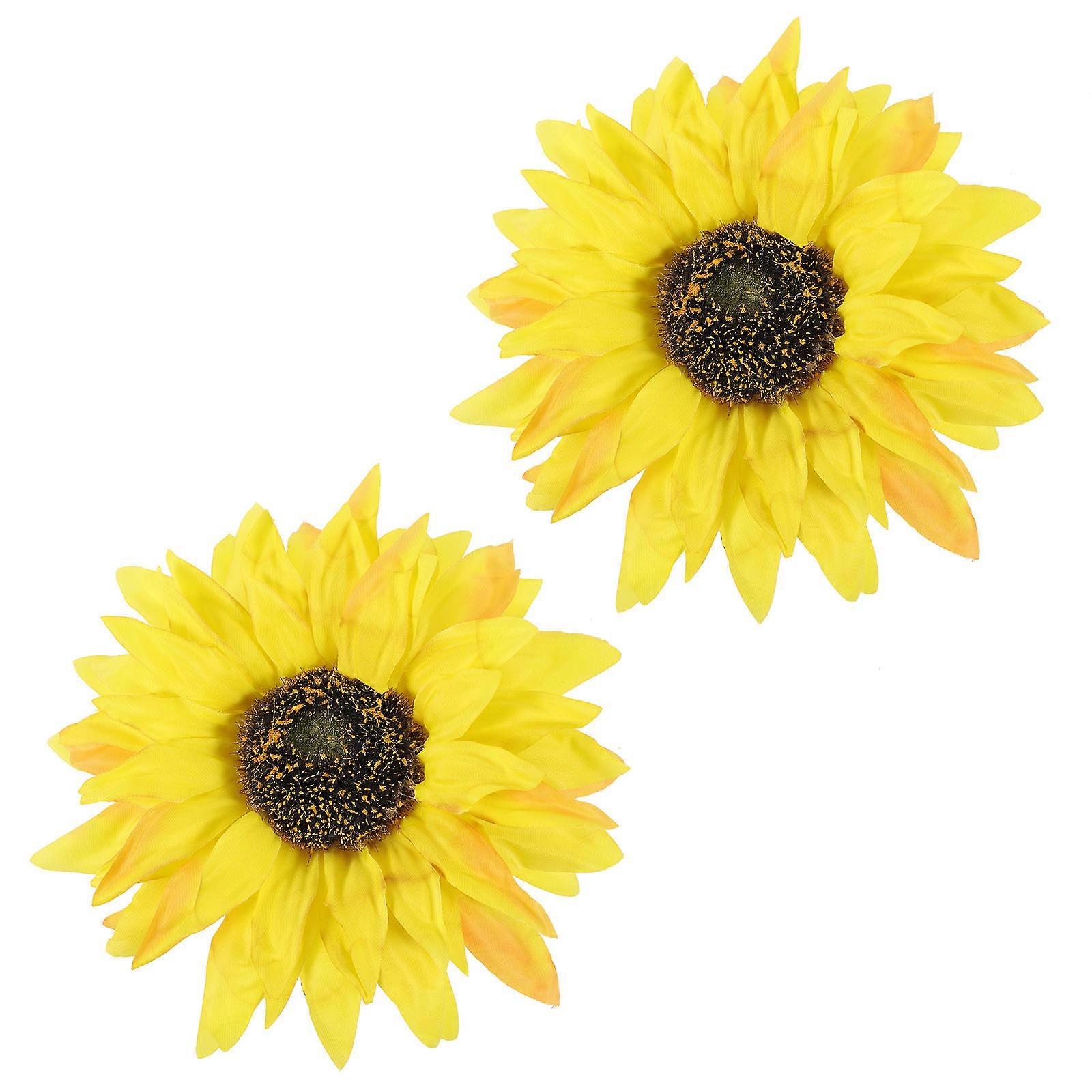 Curtain Tiebacks Sunflower Design Metal and Cloth Material Draperies Fixing 17.00X17.00X6.00CM 2Pcs