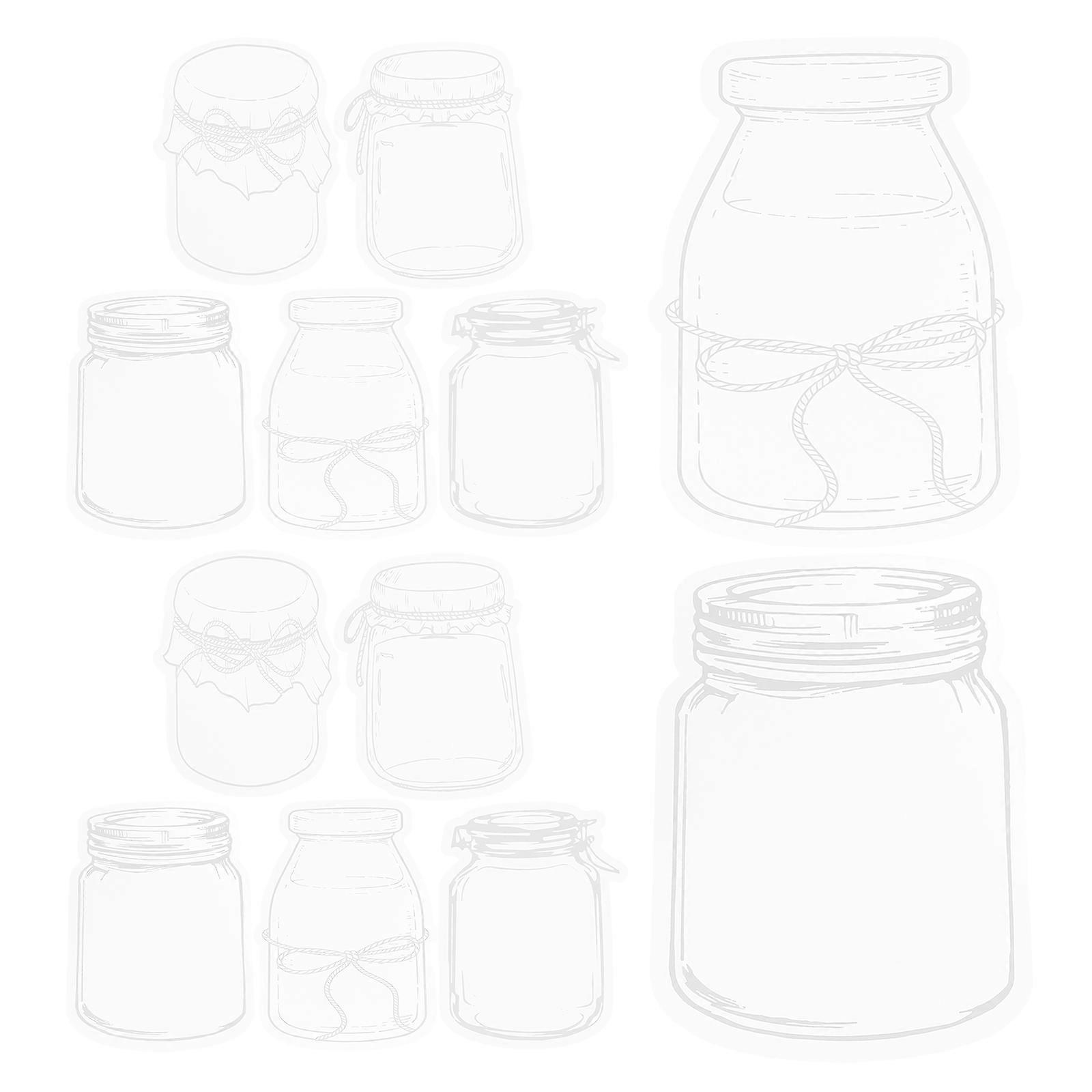 20 Sheets DIY Transparent Bottle Shape Bookmarks 1 Set Dried Flower Bookmarks Kawaii Flower Bookmark