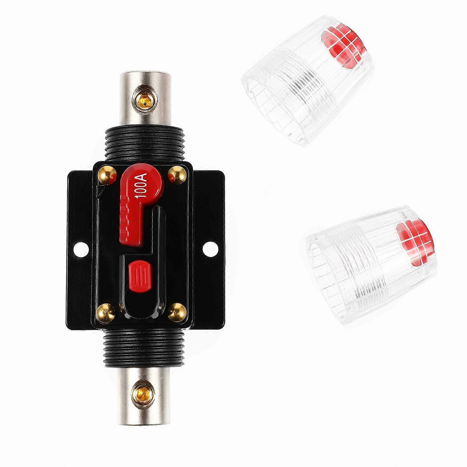 WINOMO 100A Auto Car Protection Stereo Fuse Holders Inline Circuit Breaker Reset Fuse Inverter