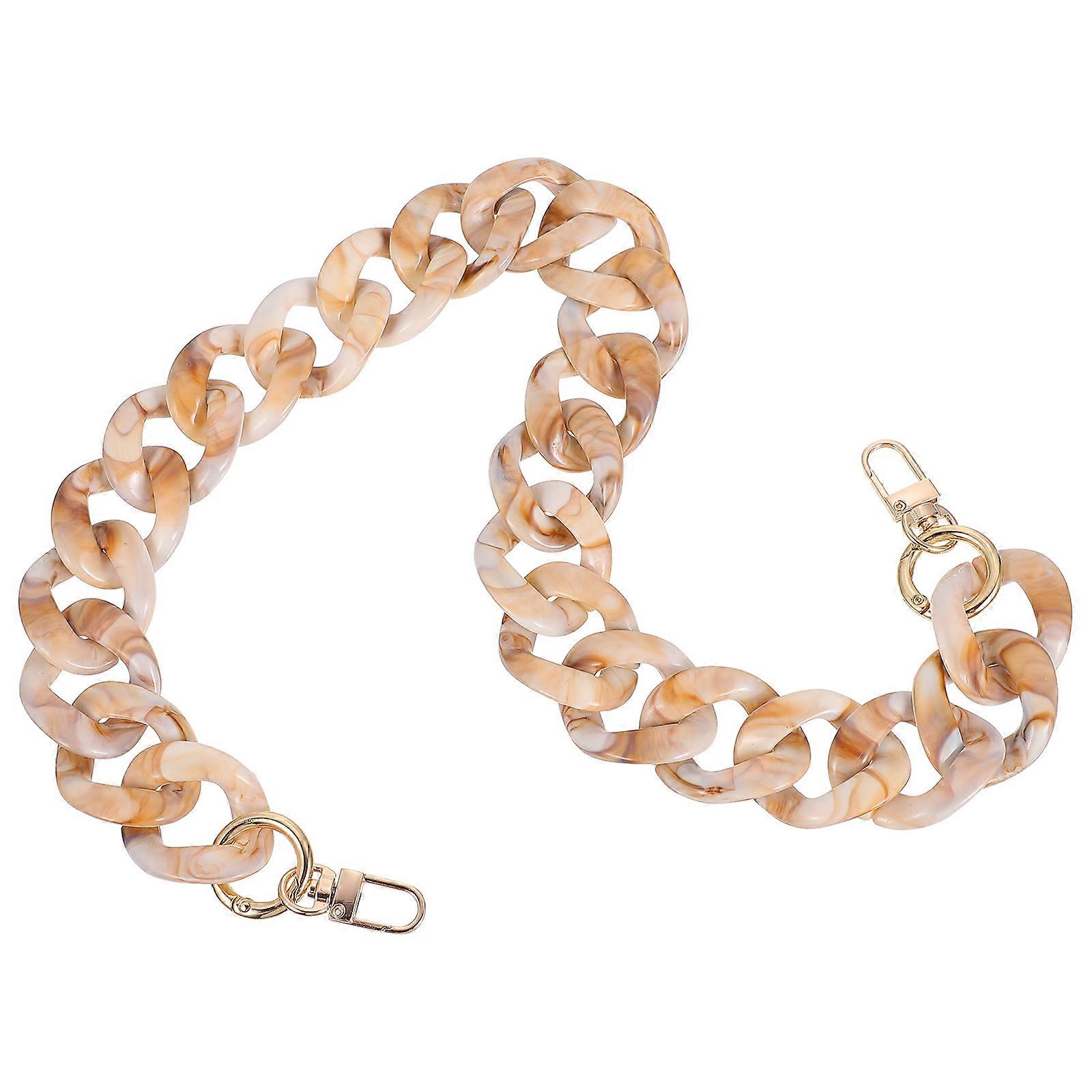 Acrylic Handbag Chain in Beige Retro Style for Decoration Use Lightweight and Durable 1 Pc
