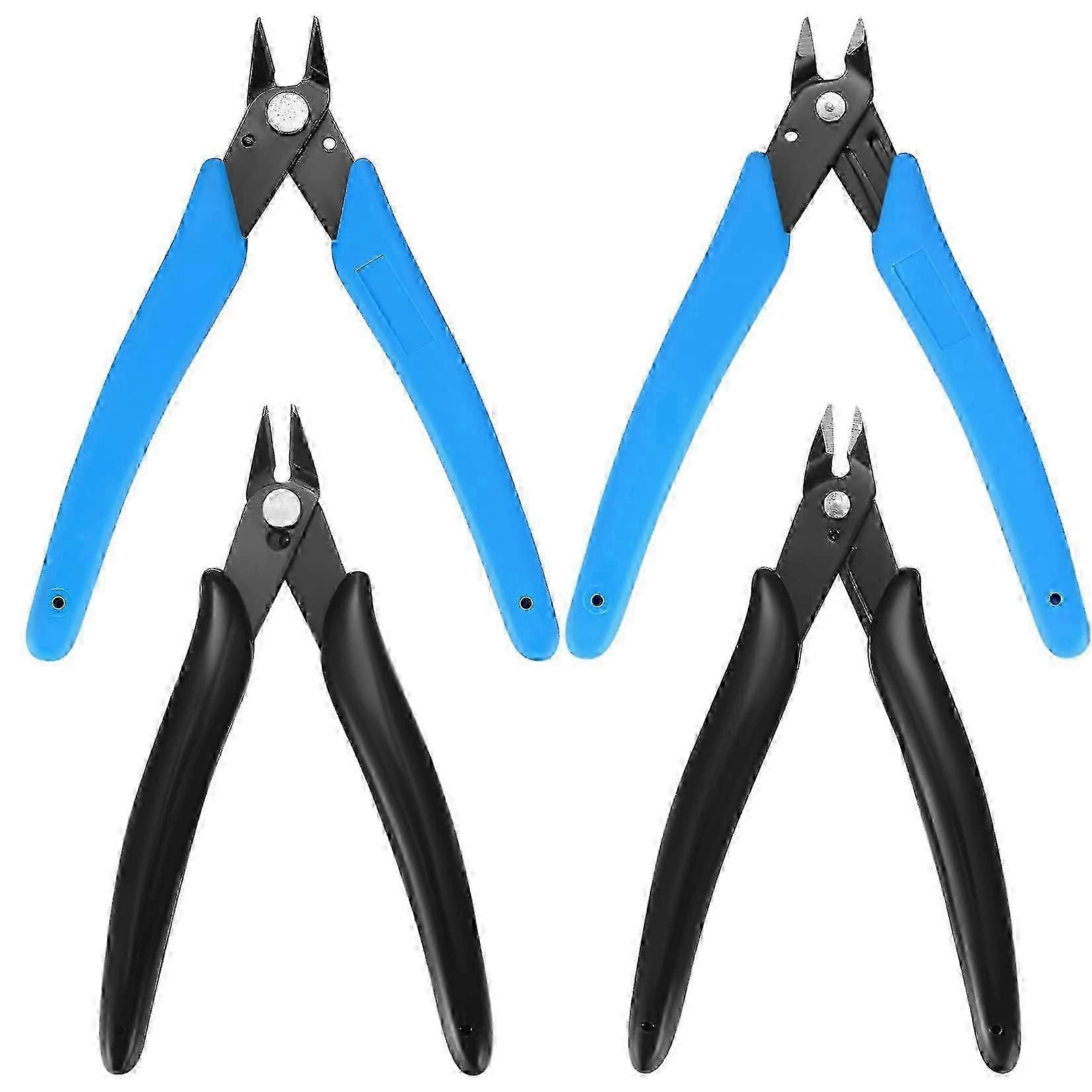 4 Pcs Wire Cable Cutters, Side Cutters, Precision Flush Cutters