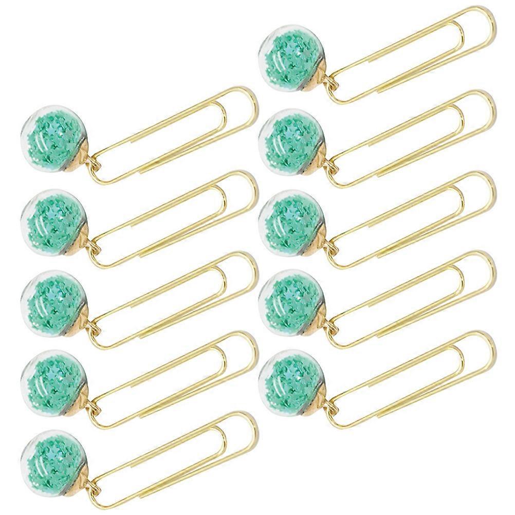 10PCS Adorable Rose Gold Paper Clip for Home Made of Metal Lightweight and Portable