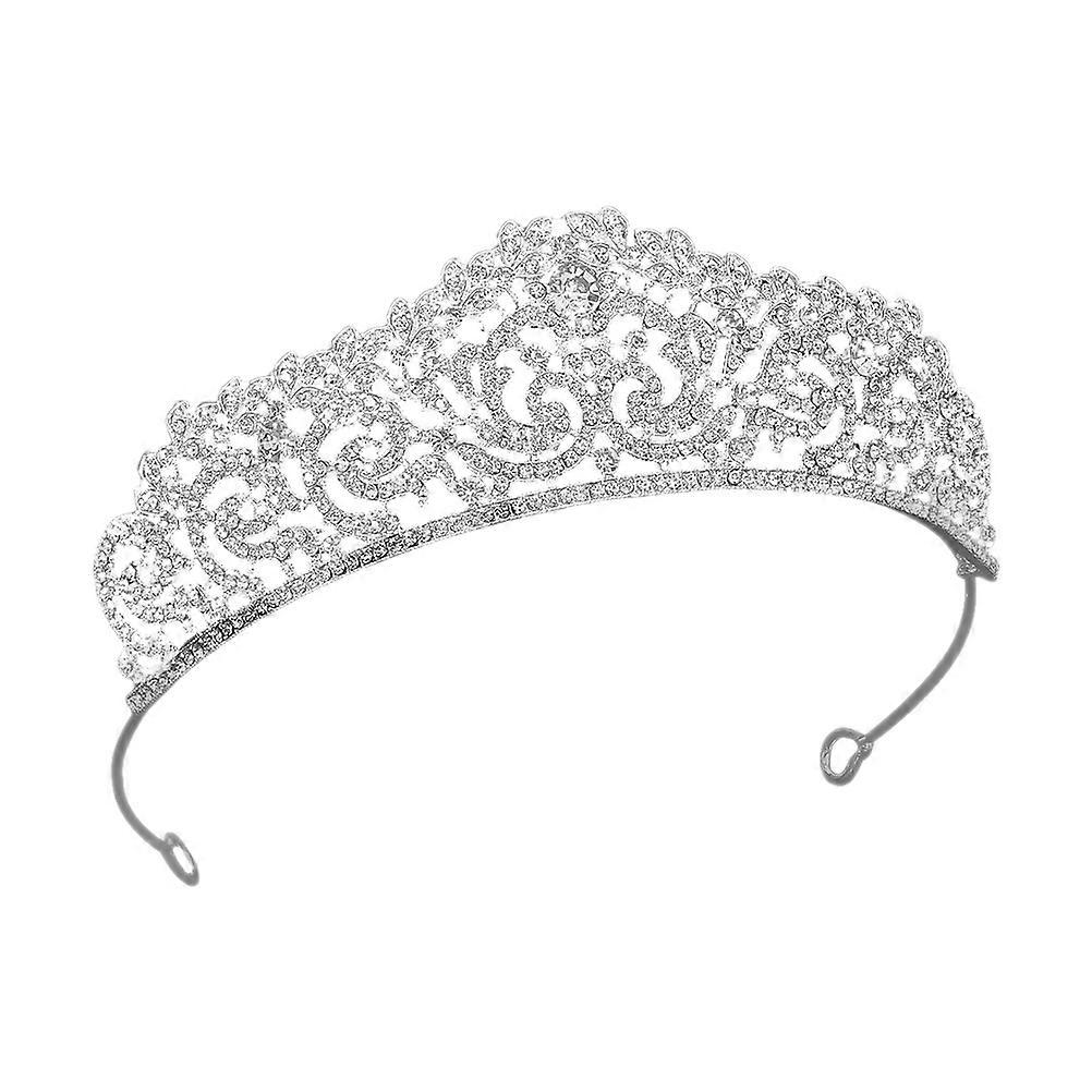Bridal Tiaras for Wedding, Elegant Crown with Rhinestone Inlay for Banquet Parties