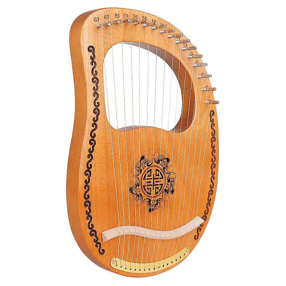 Beginner , Lovely 16-String Lyre with Resonant Barrel Body for Sound Quality