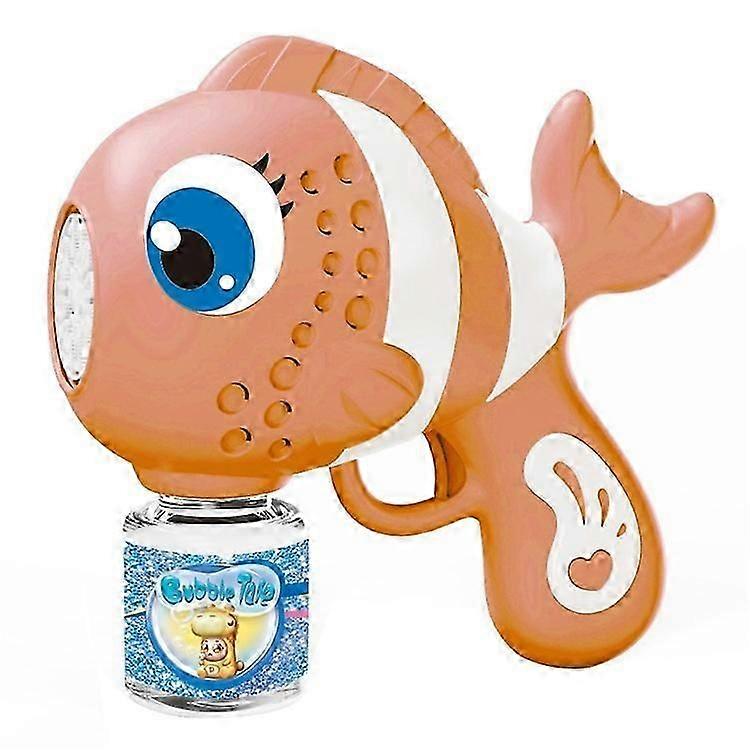 Electric Clownfish Shaped Bubble Machine with 1 Bottle Bubble Solution Automatic Bubble Blower for Kids