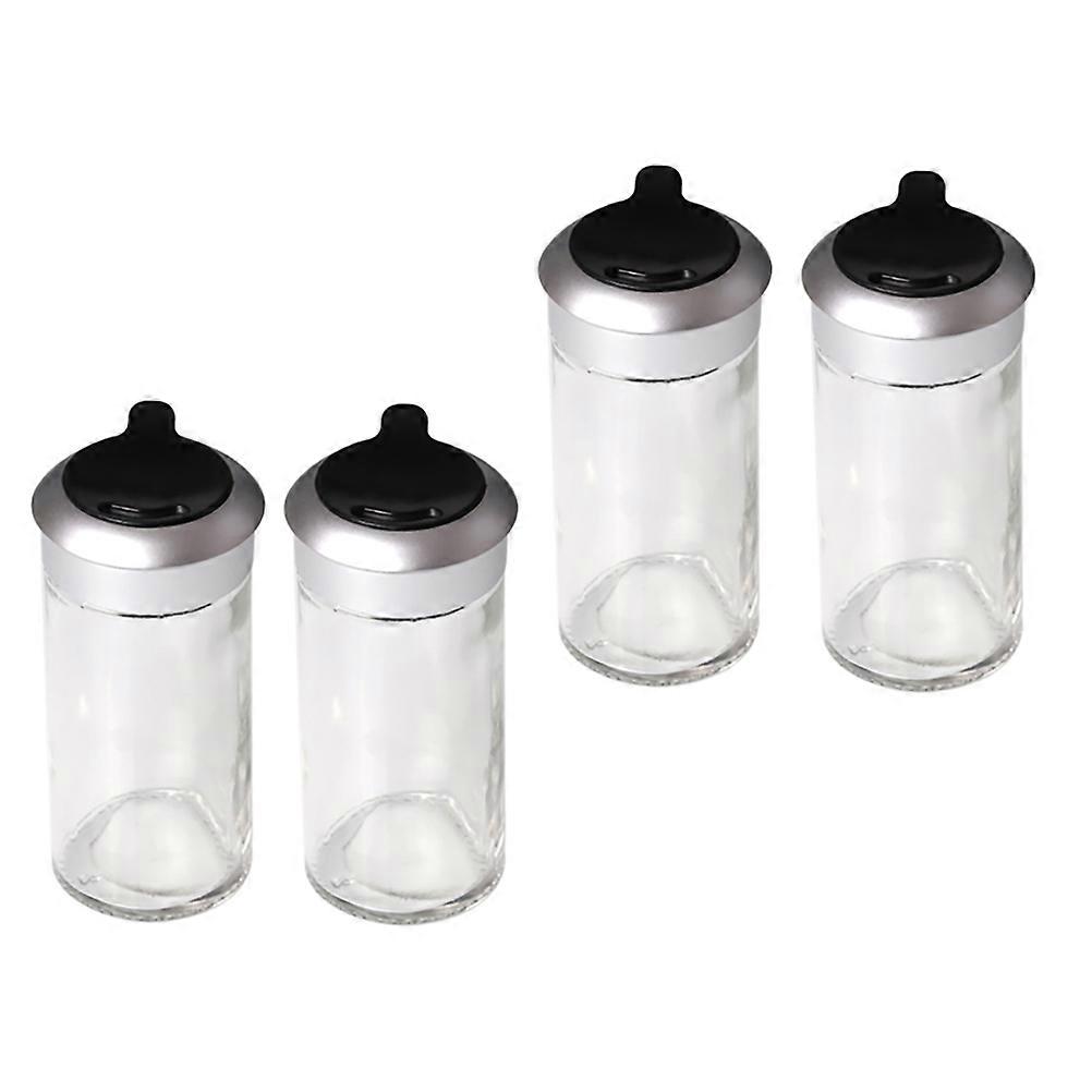 Kitchen Condiment Jar Set Featuring Rotatable Lid Designed For Home Users Available In 4Pcs Each Jar With 100ml Capacity