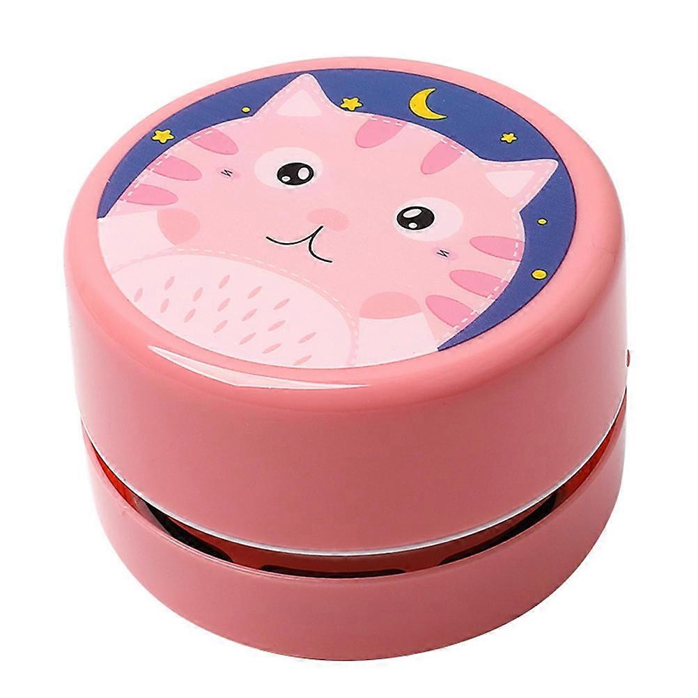 Cartoon Shape Mini Vacuum Cleaner Suitable For Cleaning Ash Crumbs And Hair In Pink Color 1Pack