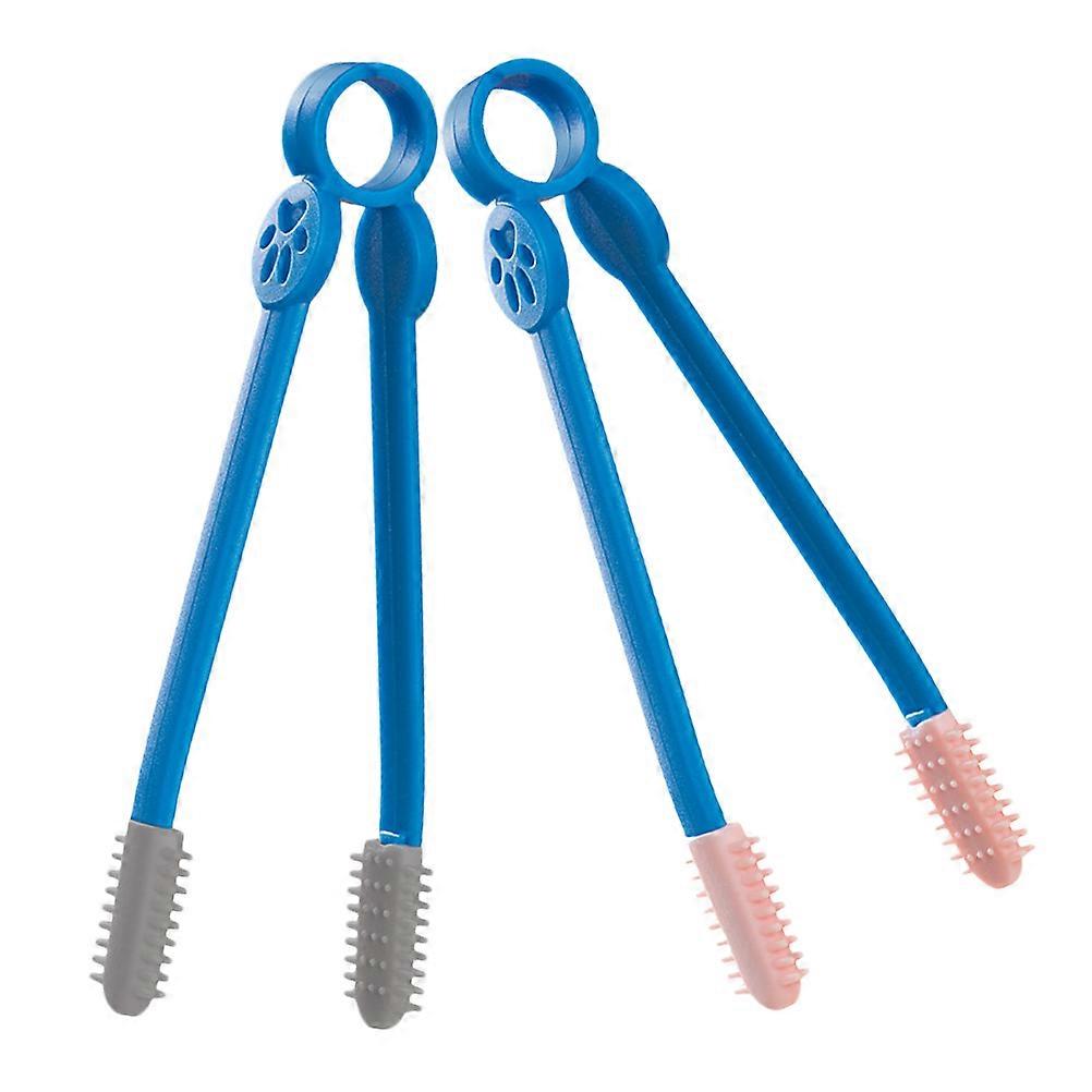 Pet Eye Grooming Comb & Soft Brush Set for Dogs and Cats – Tear Stain Removal Tool for Long Haired Pets with Ergonomic, Non Slip Design