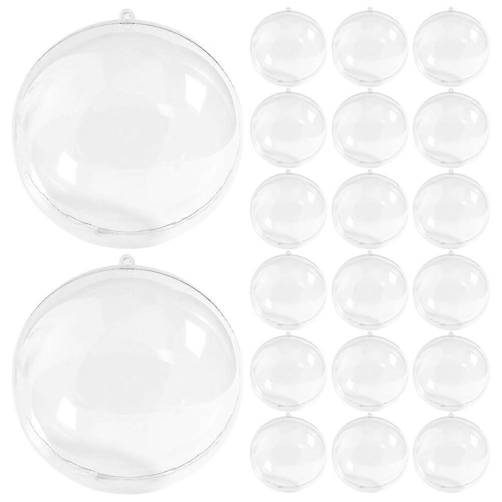 24pcs Clear Shatterproof Christmas Hanging Ball Ornaments Xmas Tree Decorations for Holiday Party Home Festive Pendant