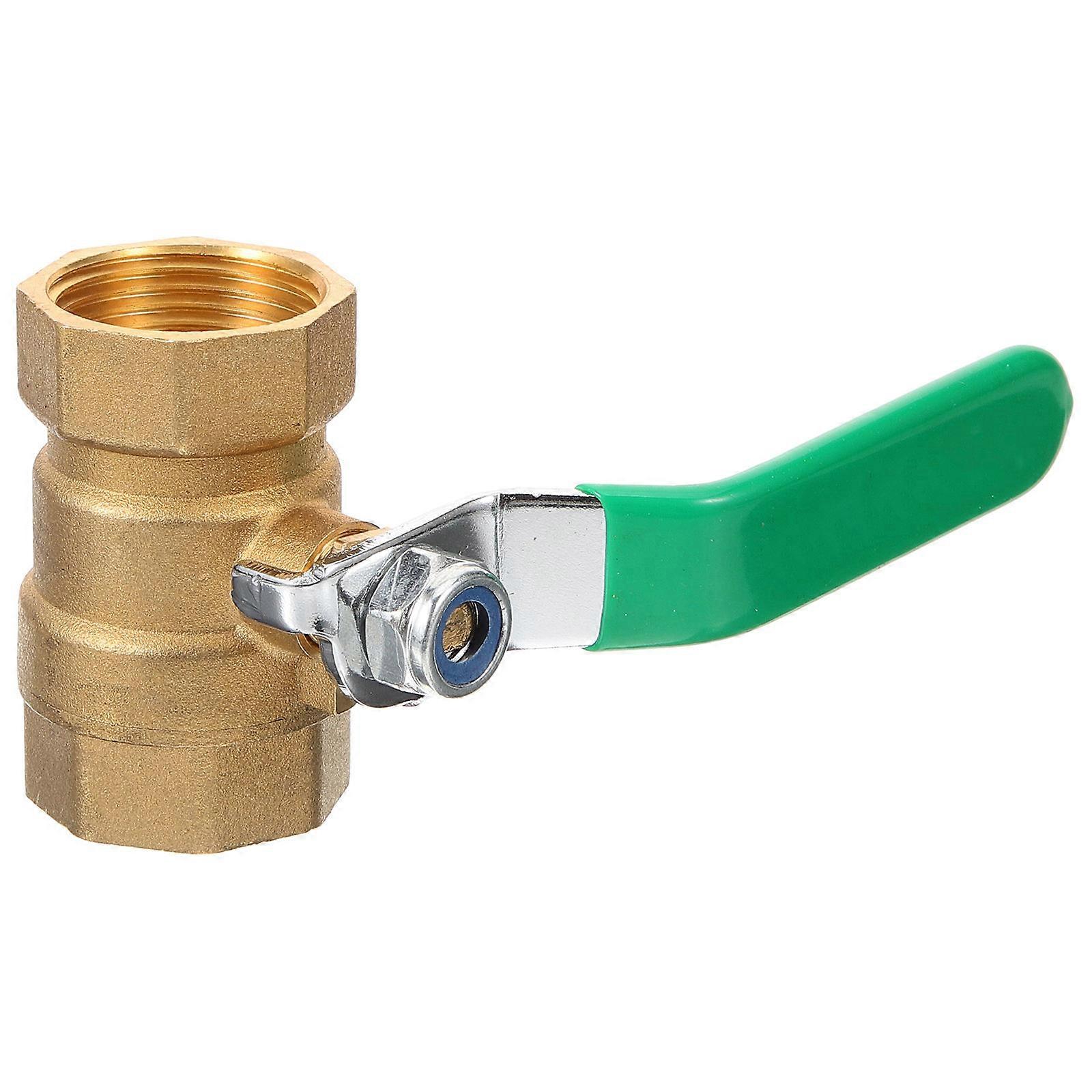 Brass Ball valve for Pipe with Double Threads and Durable Construction Golden Color 3/4 Inch