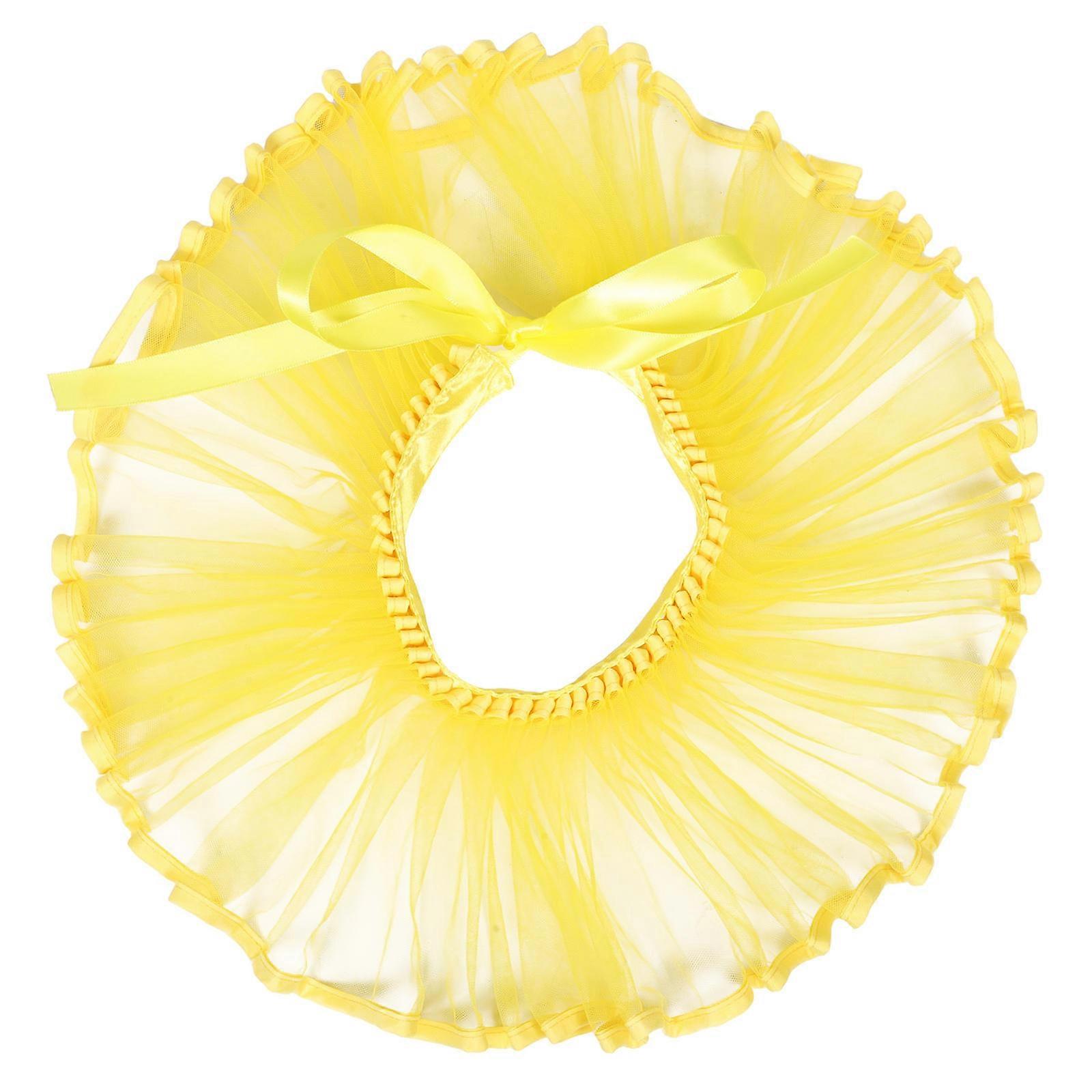 Ruffled Collar Detachable Tulle Neck Ruff for Renaissance, Clown, Cosplay Costumes – Halloween & Themed Event Accessory