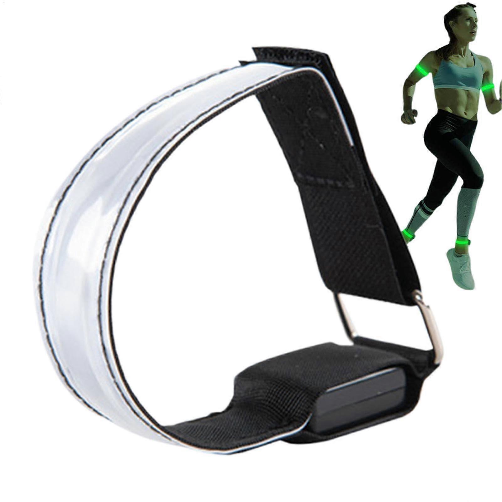 Light Up Arm Bands, Rechargeable LED Wristband Lights, 7 Color Reflective Safety Bands for Jogging & Night Walking