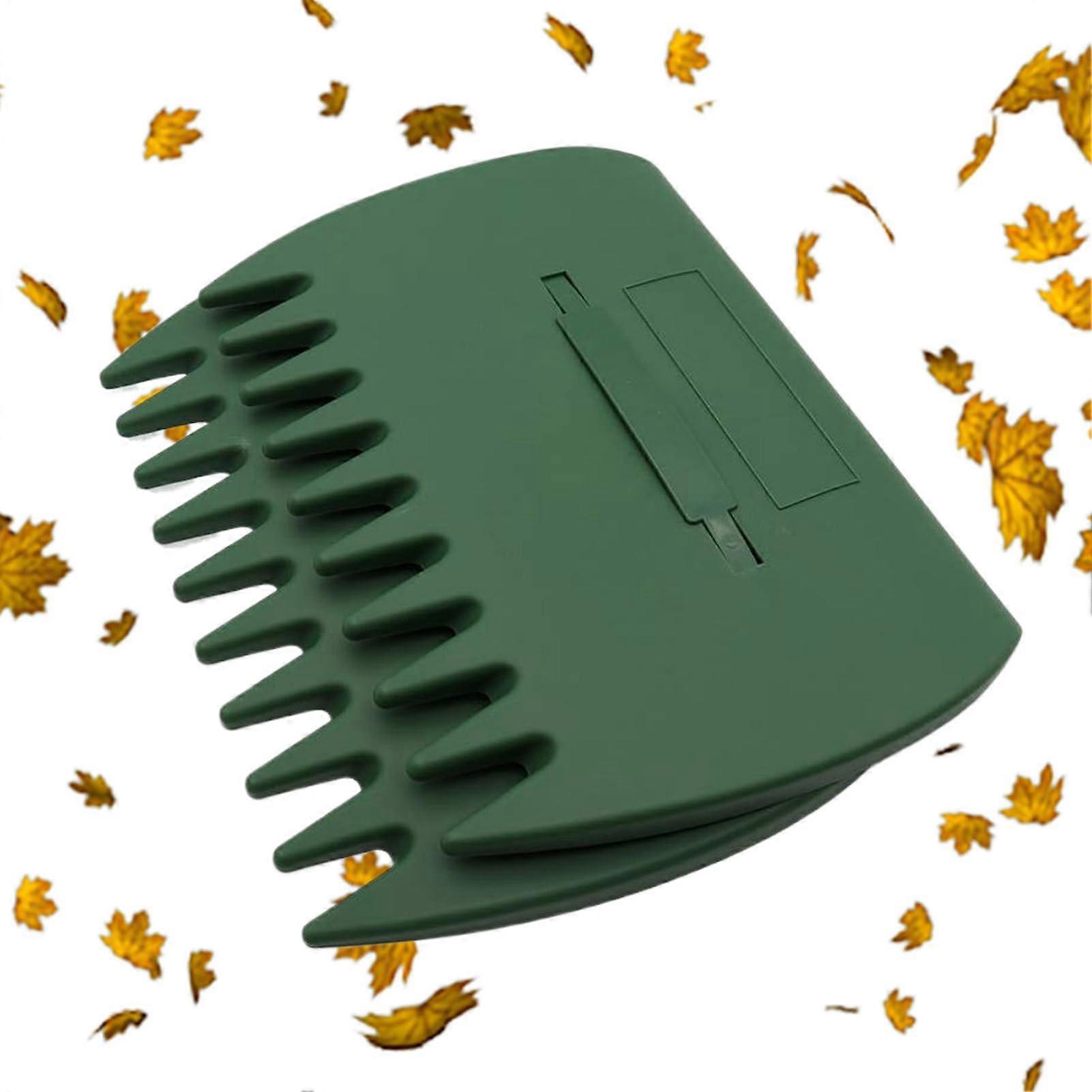 Leaf Scoops Ergonomic Lawn Claws 34 x 25 x 2 cm Portable Weatherproof Garden Tool in Army Green