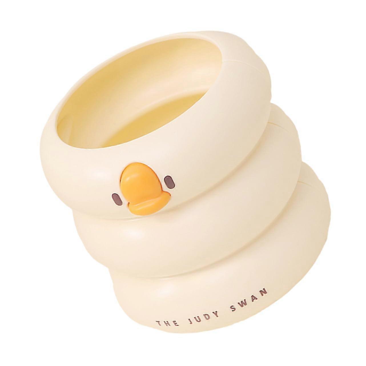 Modable Pen Holder Cute Office Decor Organizer Round Storage Box Set for Desk, PP Material, Pencil and Pen Storage Container