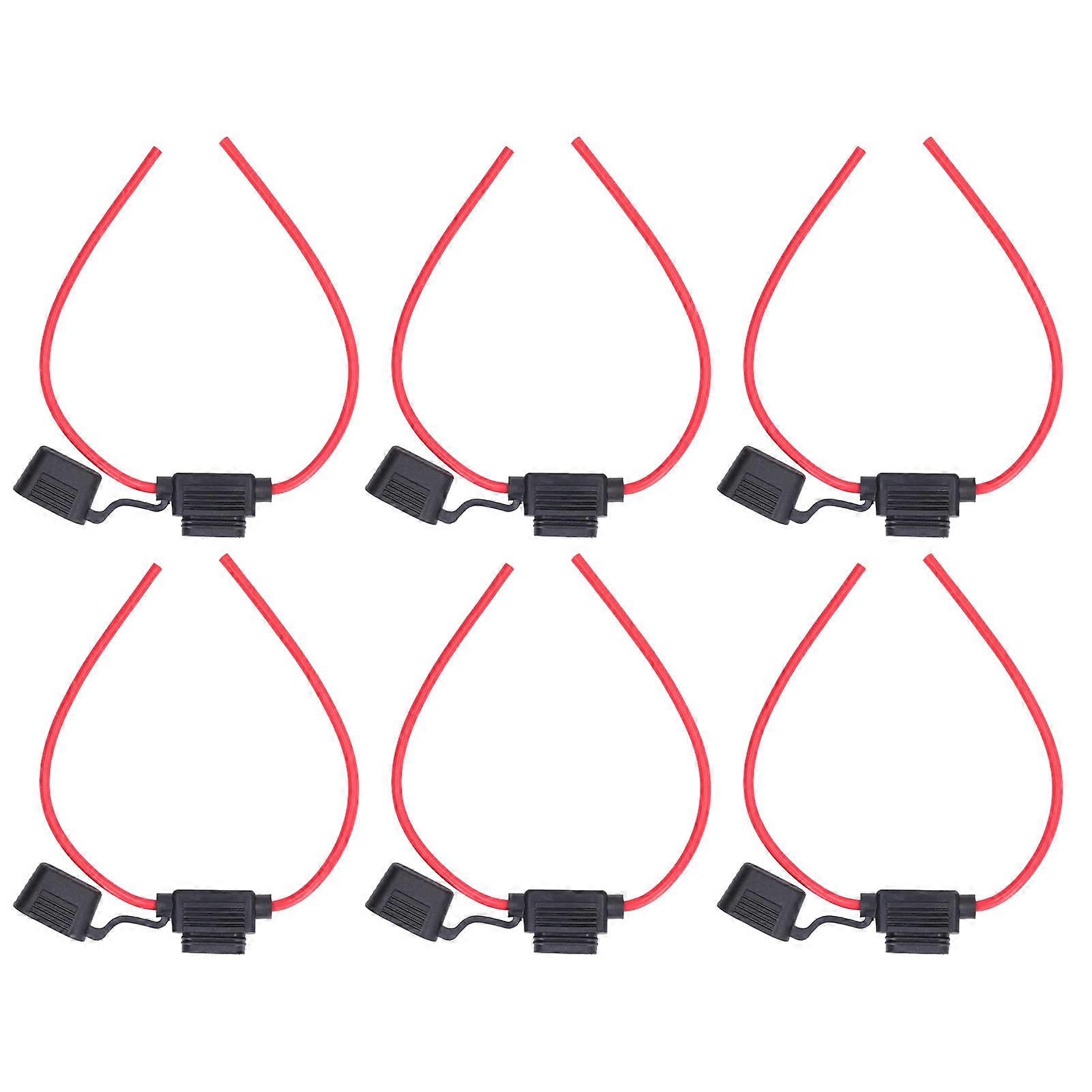 10Set Inline Fuse Holder Melting Resistance Easy Wiring Waterproof Fuse Holder with Fuse 12AWG, 30A 