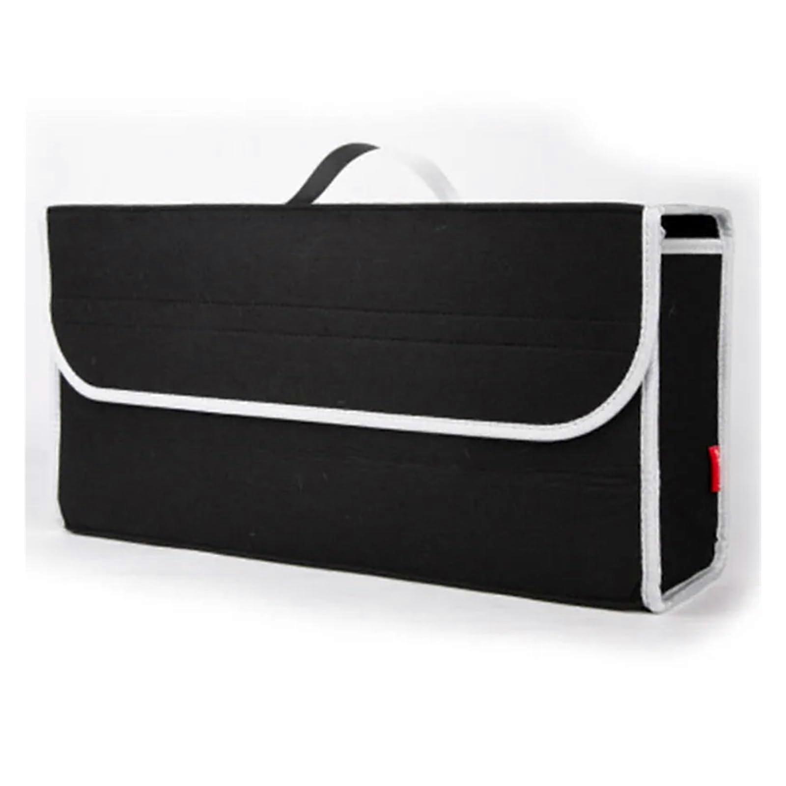 Car Storage Travel Bag - Soft Wool Felt Trunk Organizer, Fireproof Storage Box, Black Tool and Blanket Carrier