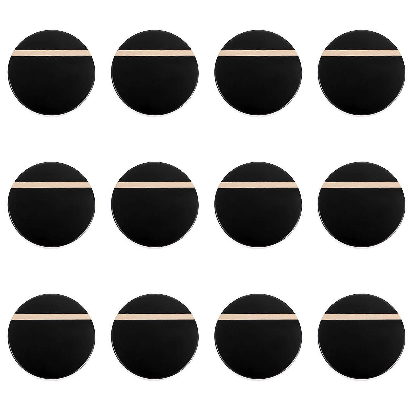 Metal Buttons 12Pcs Sweater Fasteners for Clothing Fabric and Coat Decoration Made of Black Material with Decorative Function
