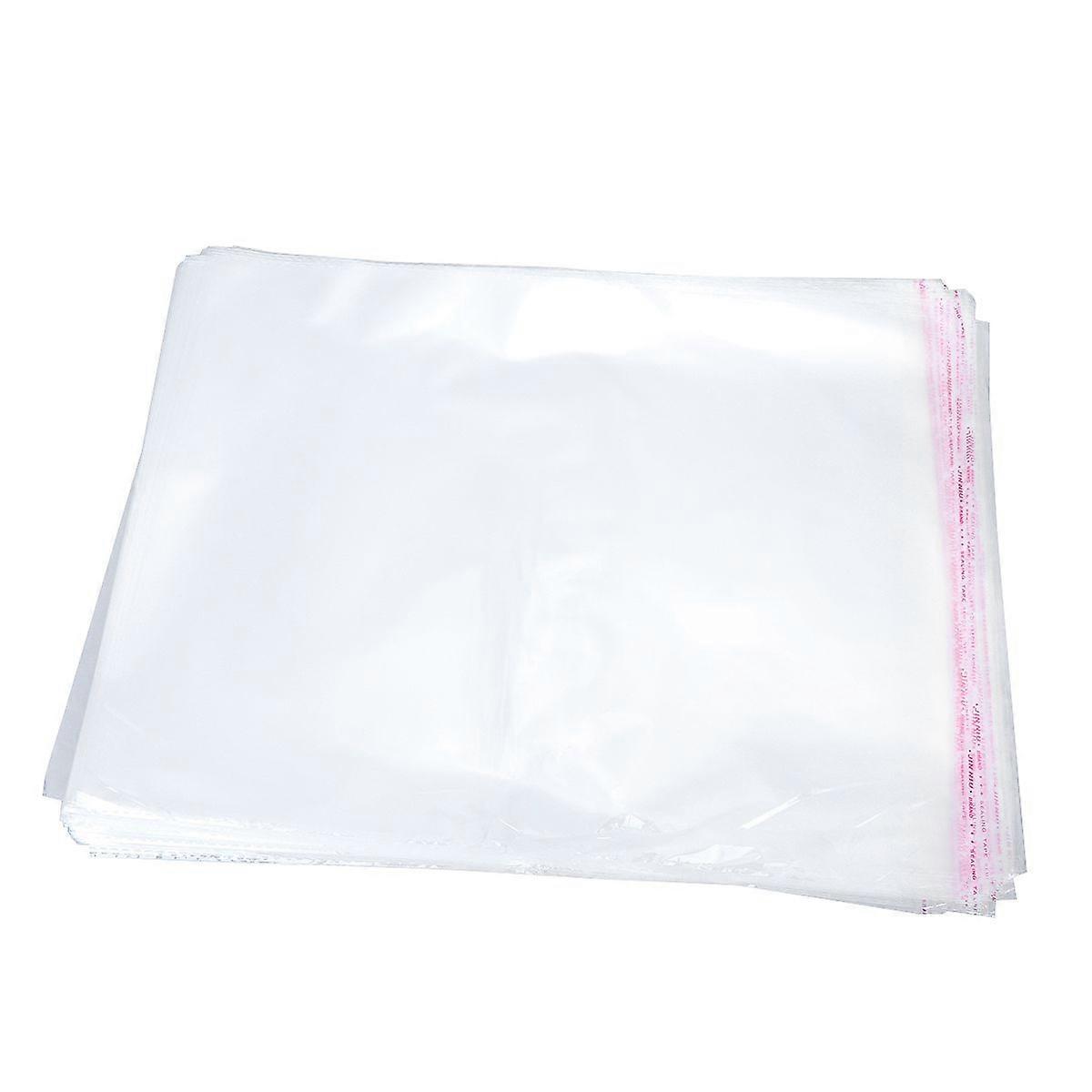 100 Pcs 30x40cm 5 Wires PX Clothes Packing Bags Double Layers Transparent Multi-Purpose Self-Adhesive Packaging Pouches