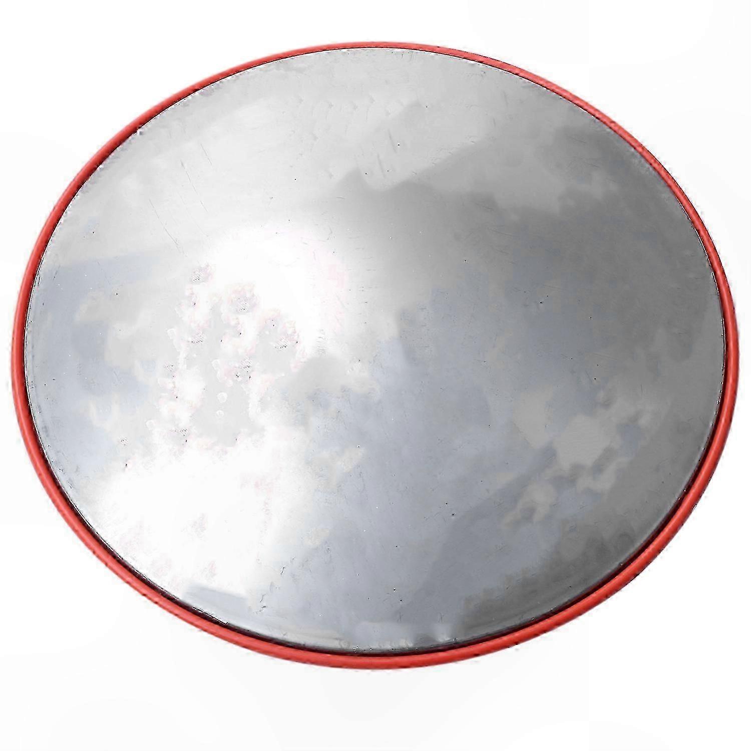 Wide Angle 30Cm Curved Convex Security Mirror for Road Safety (Orange)