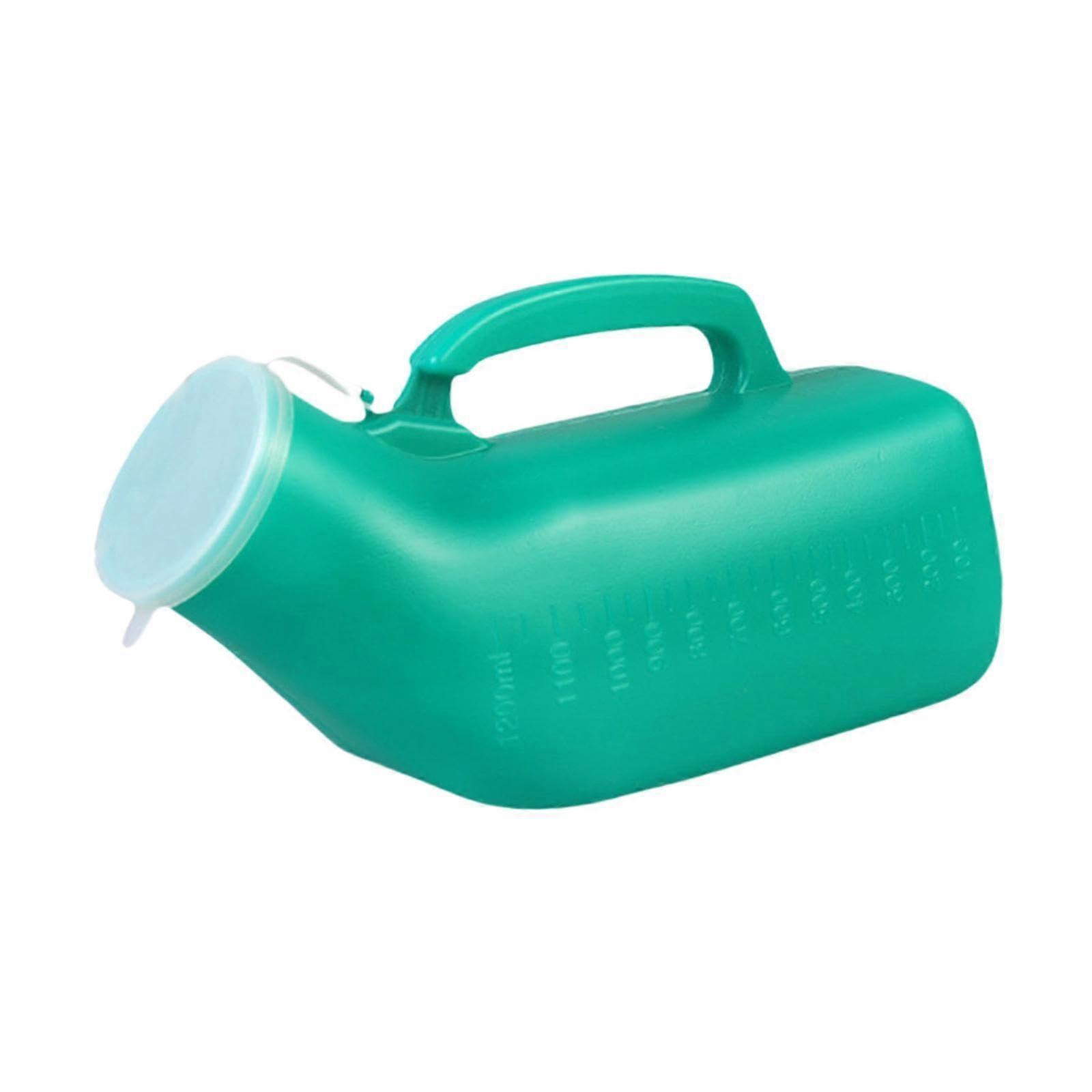 Men's Urinal Bottle 1200 ML Green With Lid And Handle For Night Time Home Use
